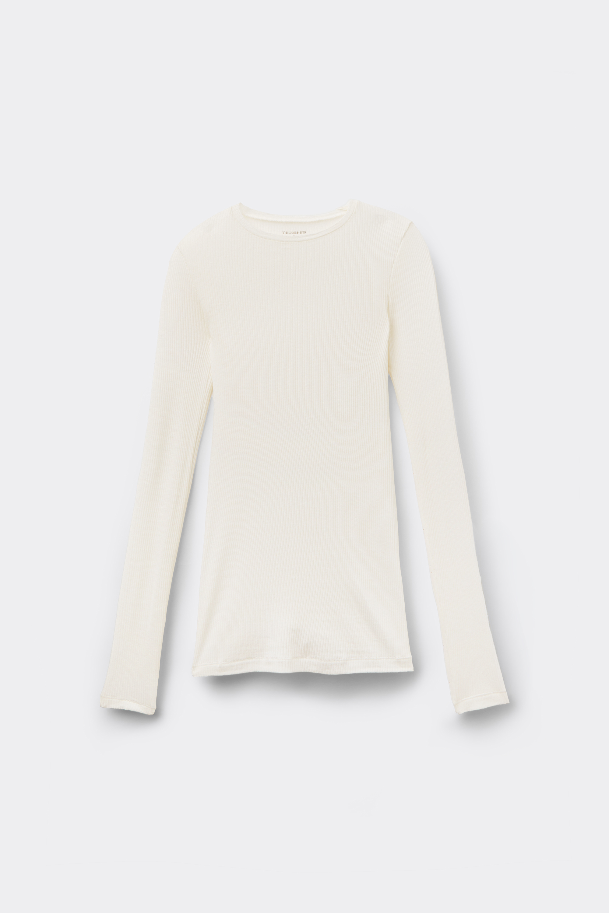 Long Sleeve Round Neck Ribbed Top