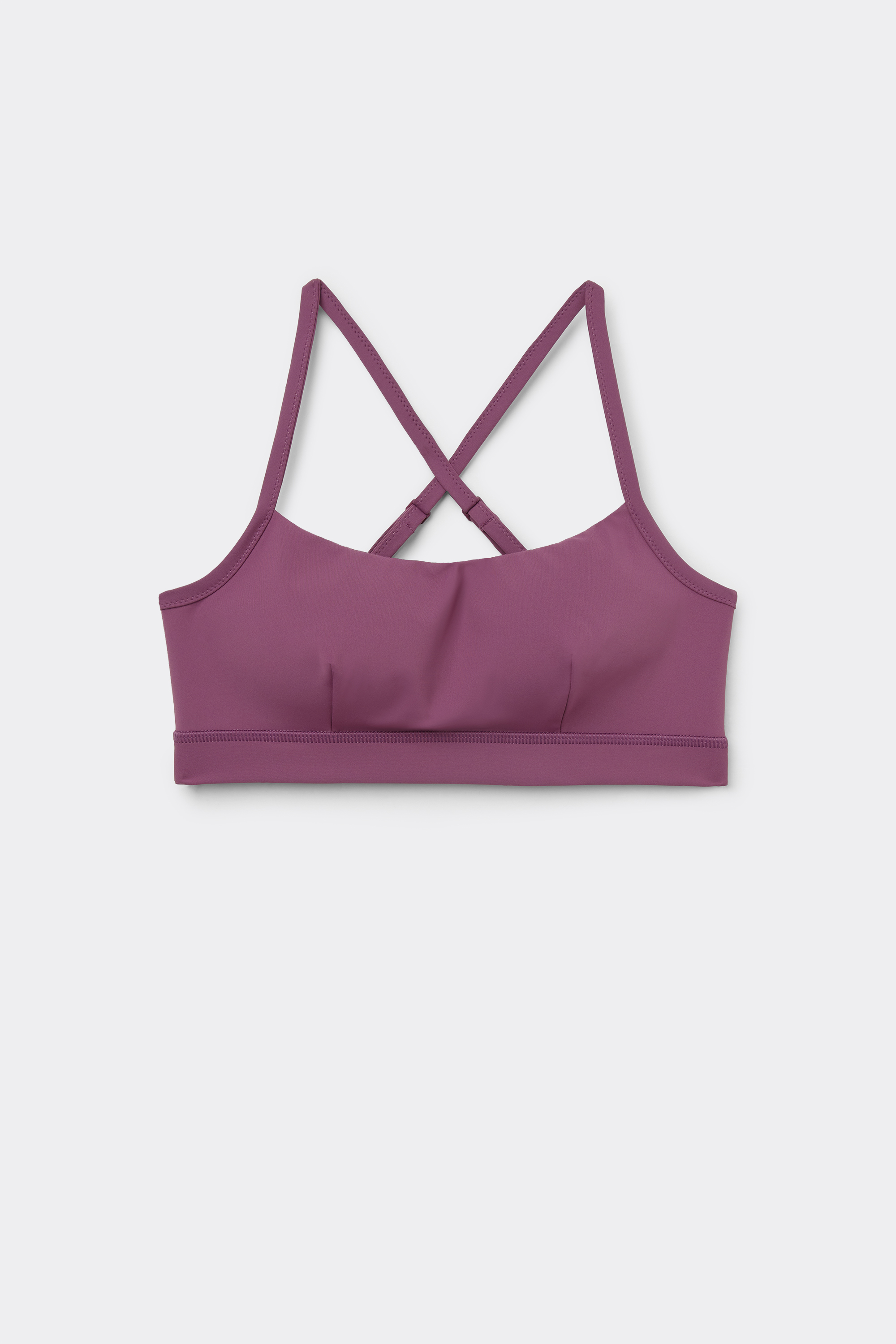 Spaghetti Shoulder Strap Padded Short Sport Top