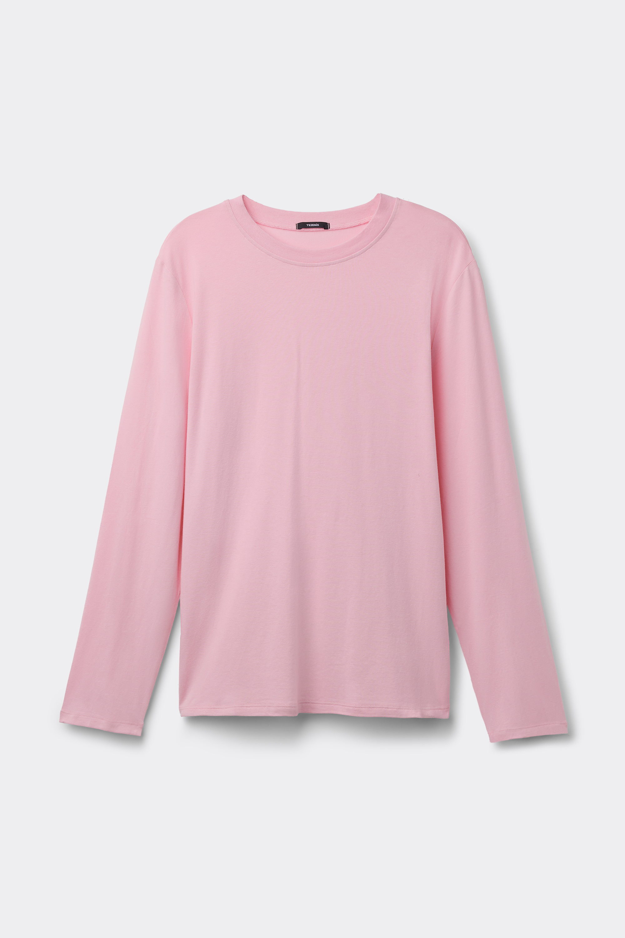 Langarm-Rundhalsshirt aus Baumwolle mit Modal