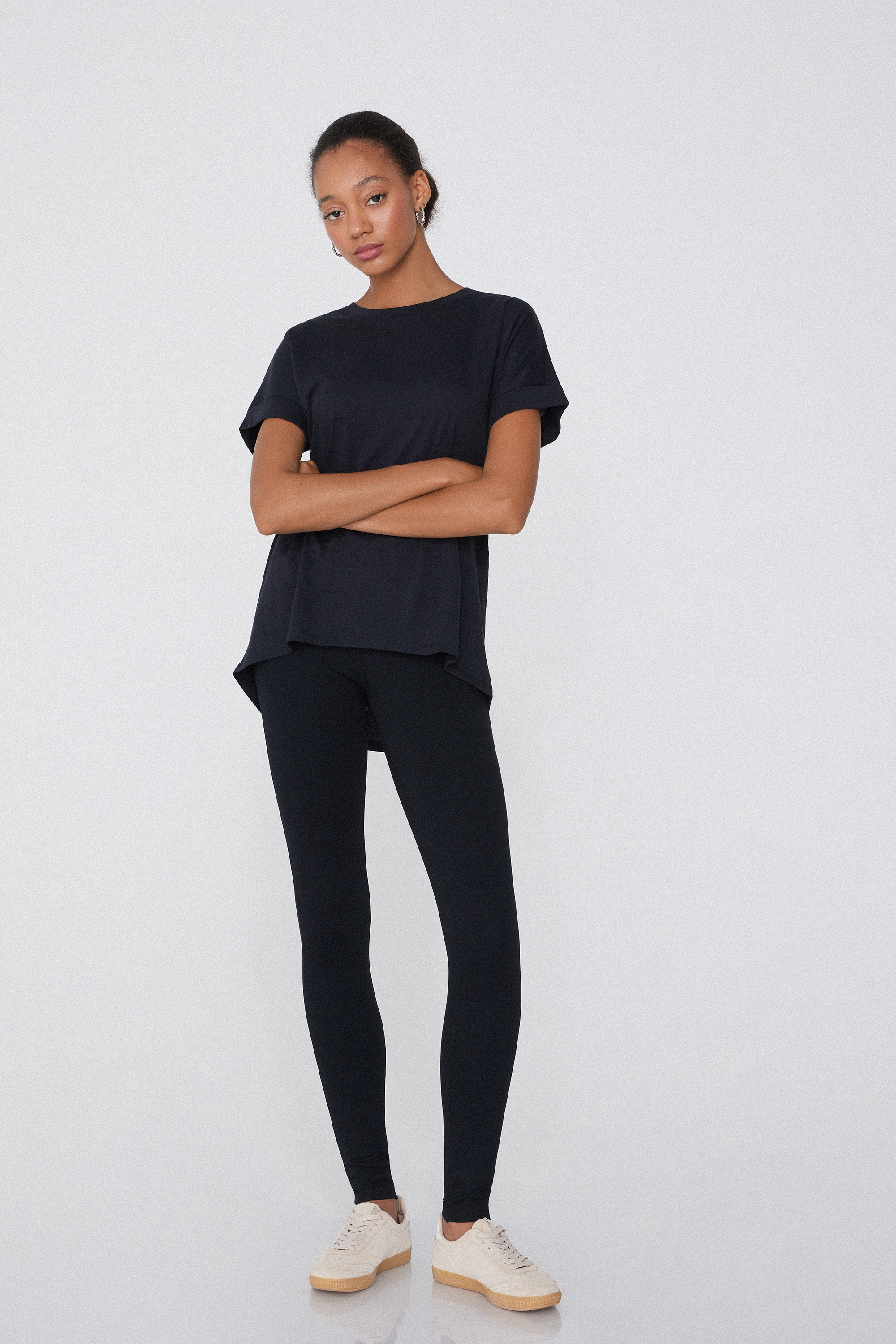 Basic-Leggings aus Milano-Ripp