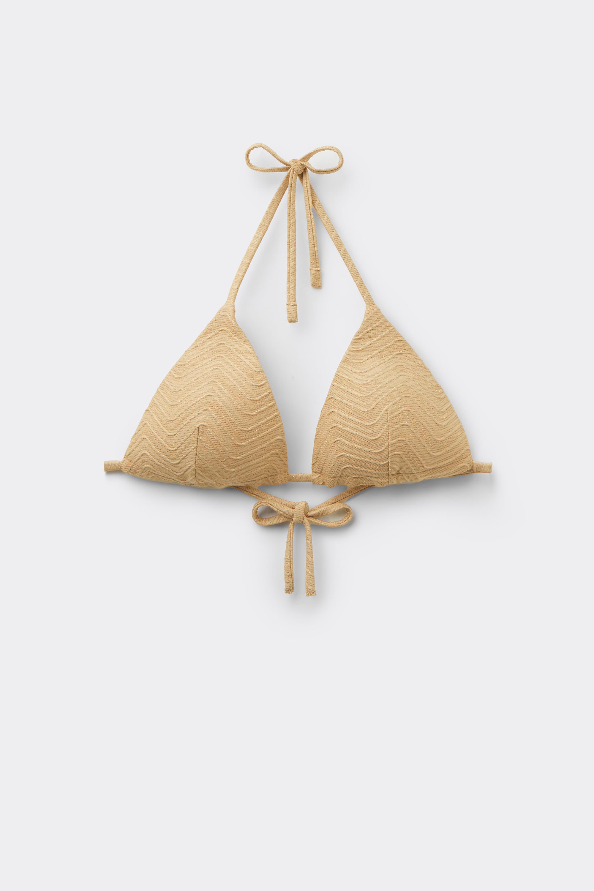 Top Bikini Tri&aacute;ngulo Relleno Ligero Sparkling Touch Dorado