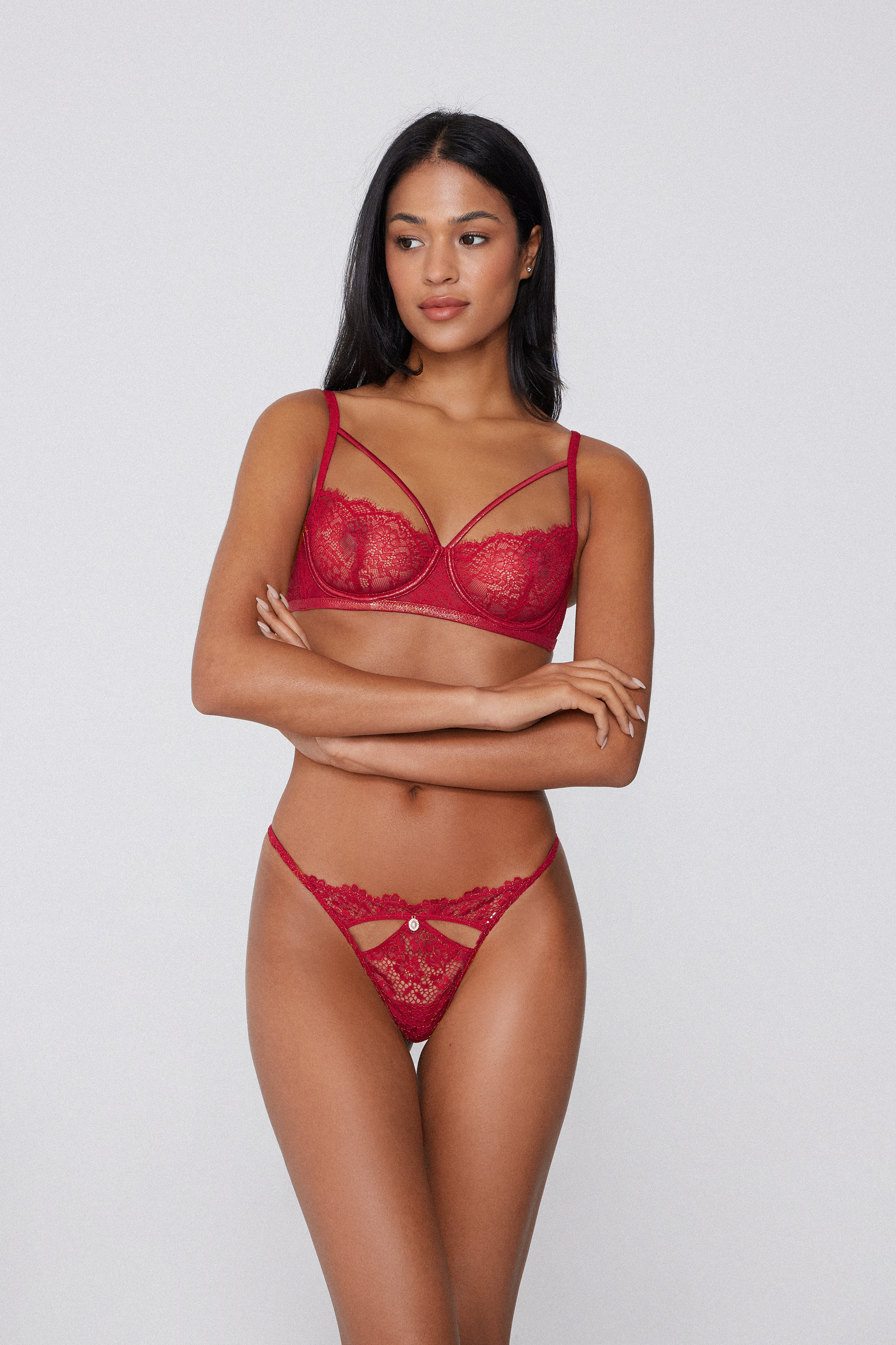 Lurex Lace String Thong
