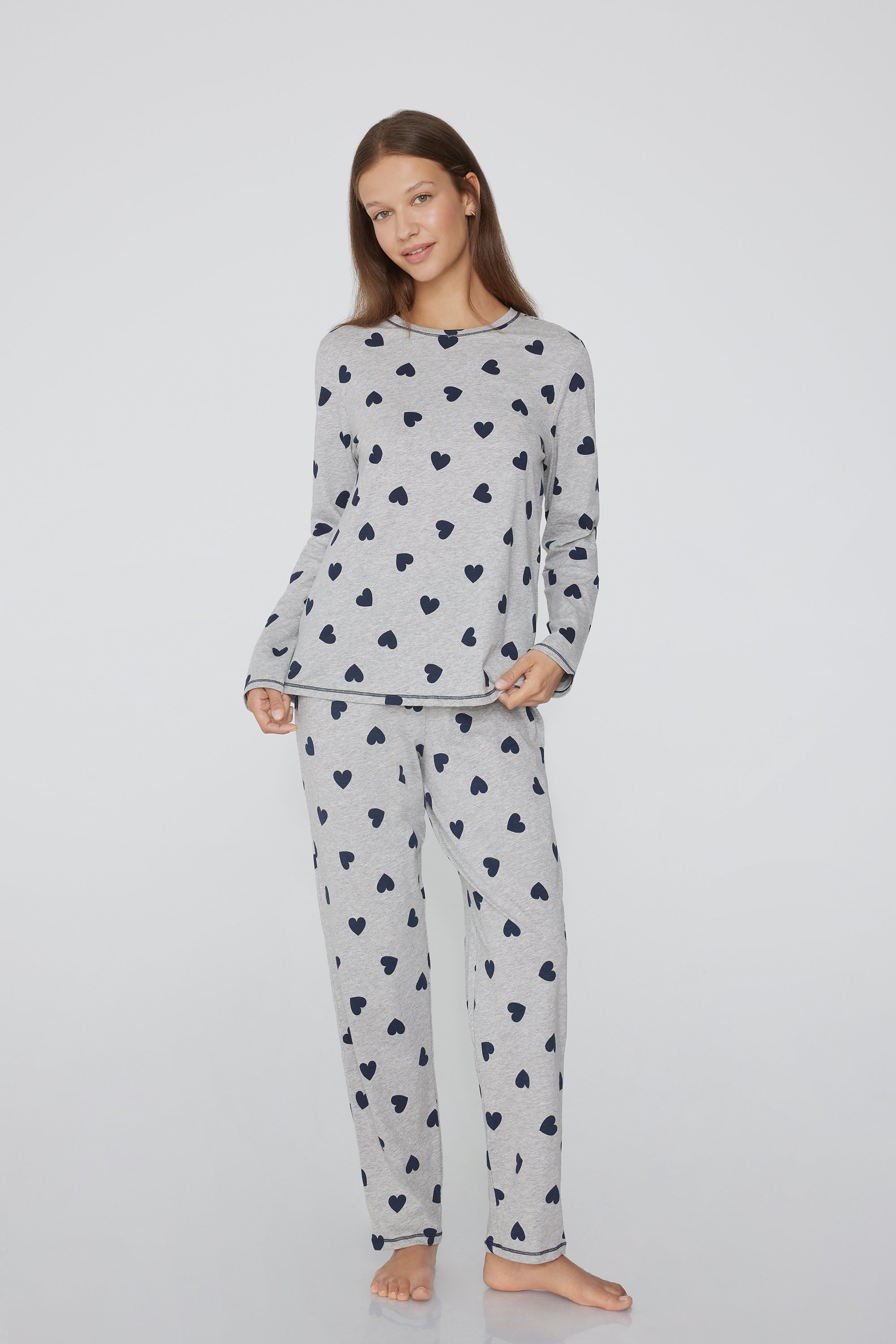 Піжама з Джемпером і Штанами з Бавовни з Принтом &laquo;Серця&raquo;