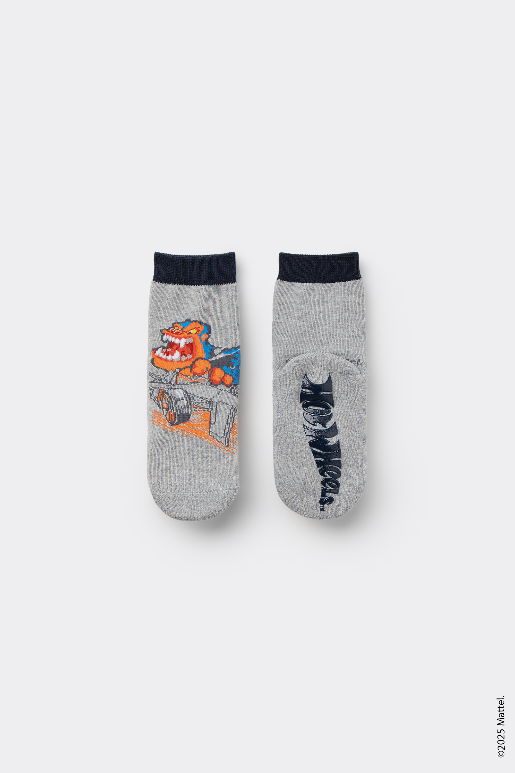 Boys&rsquo; Short Non-Slip Socks with Hot Wheels Print