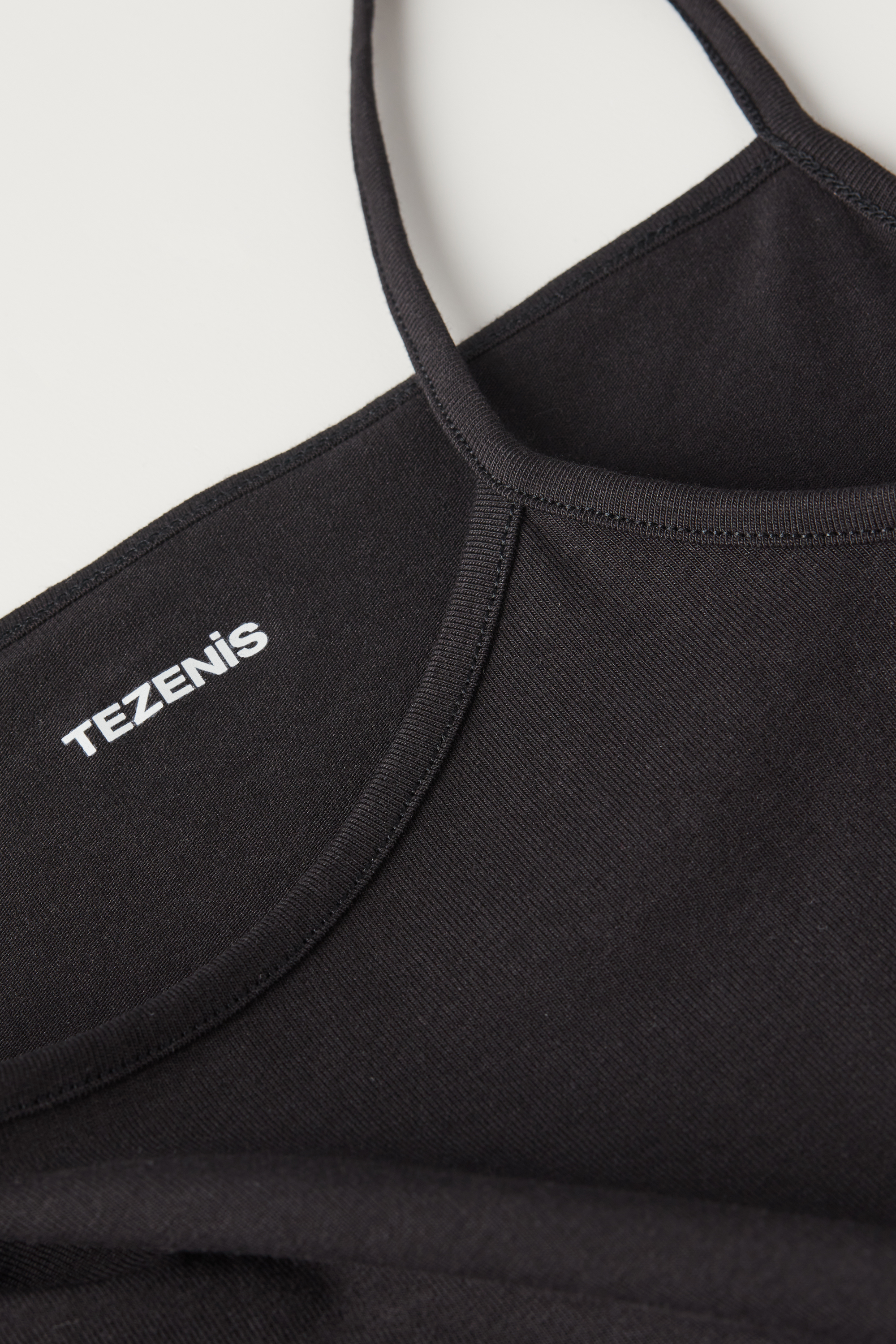 Girls&rsquo; Cotton Camisole with Thin Shoulder Straps and Rounded Neck