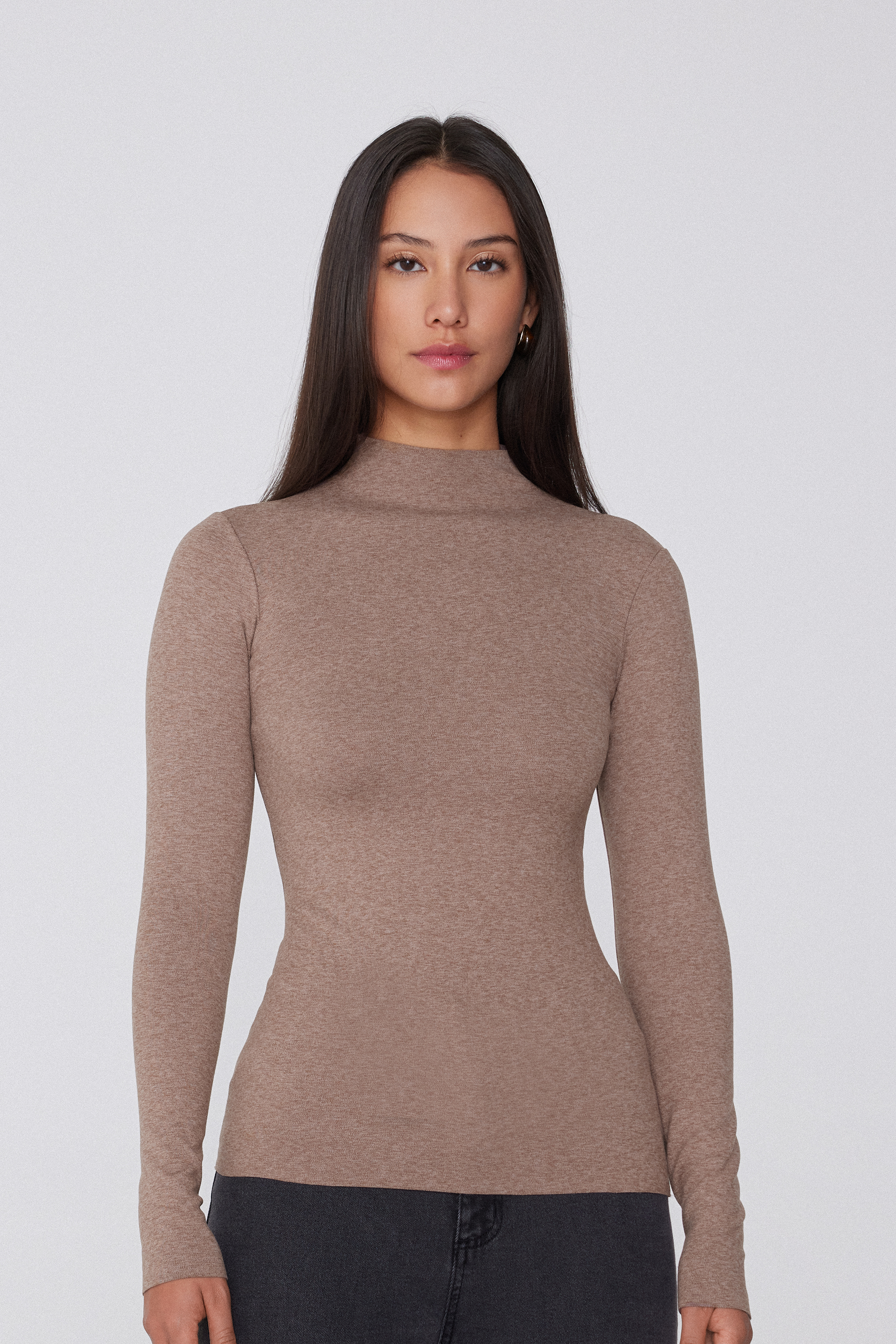 Invisible Therm Long Sleeve Polo Neck Top