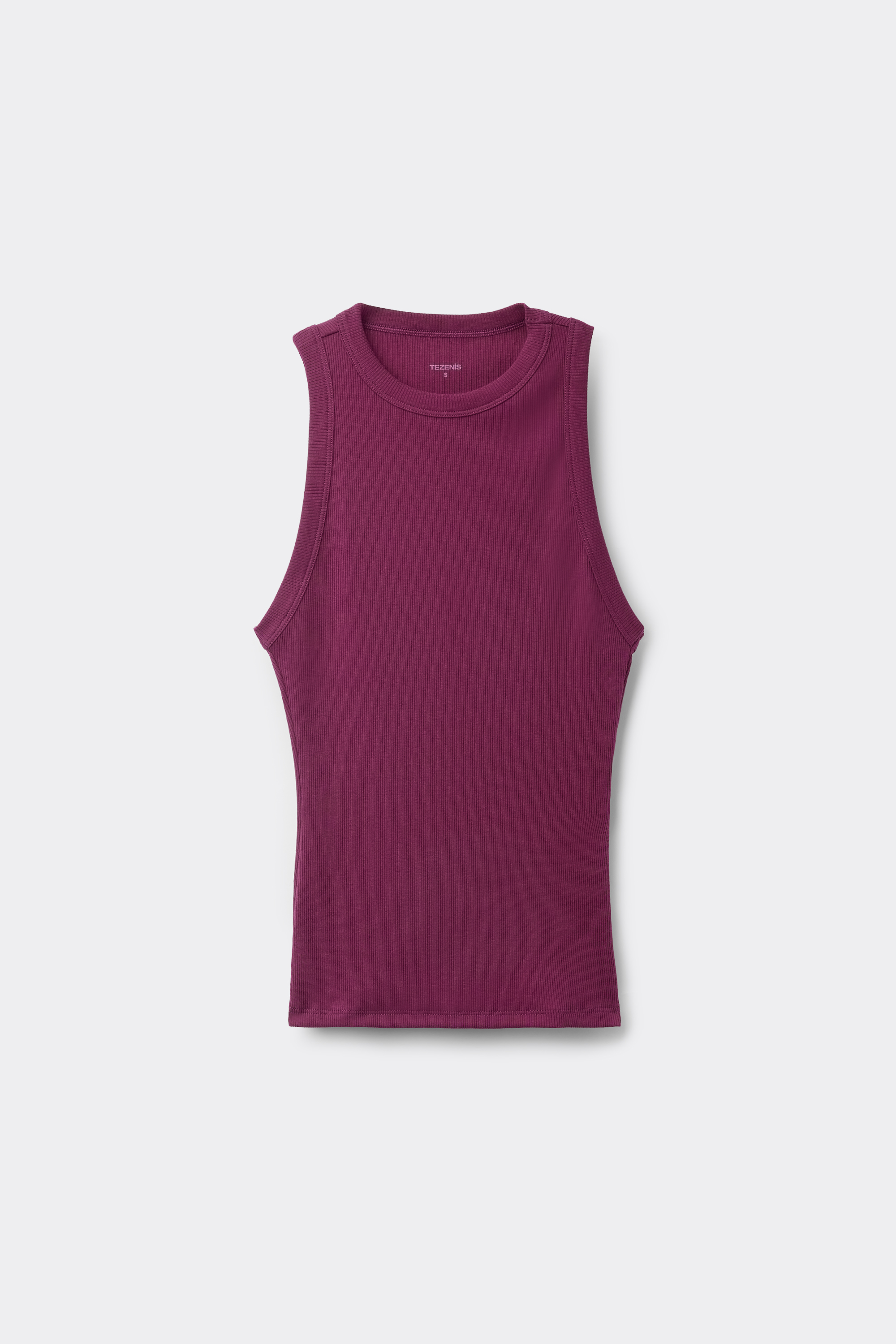 Ribbed Cotton Racerback Tank Top