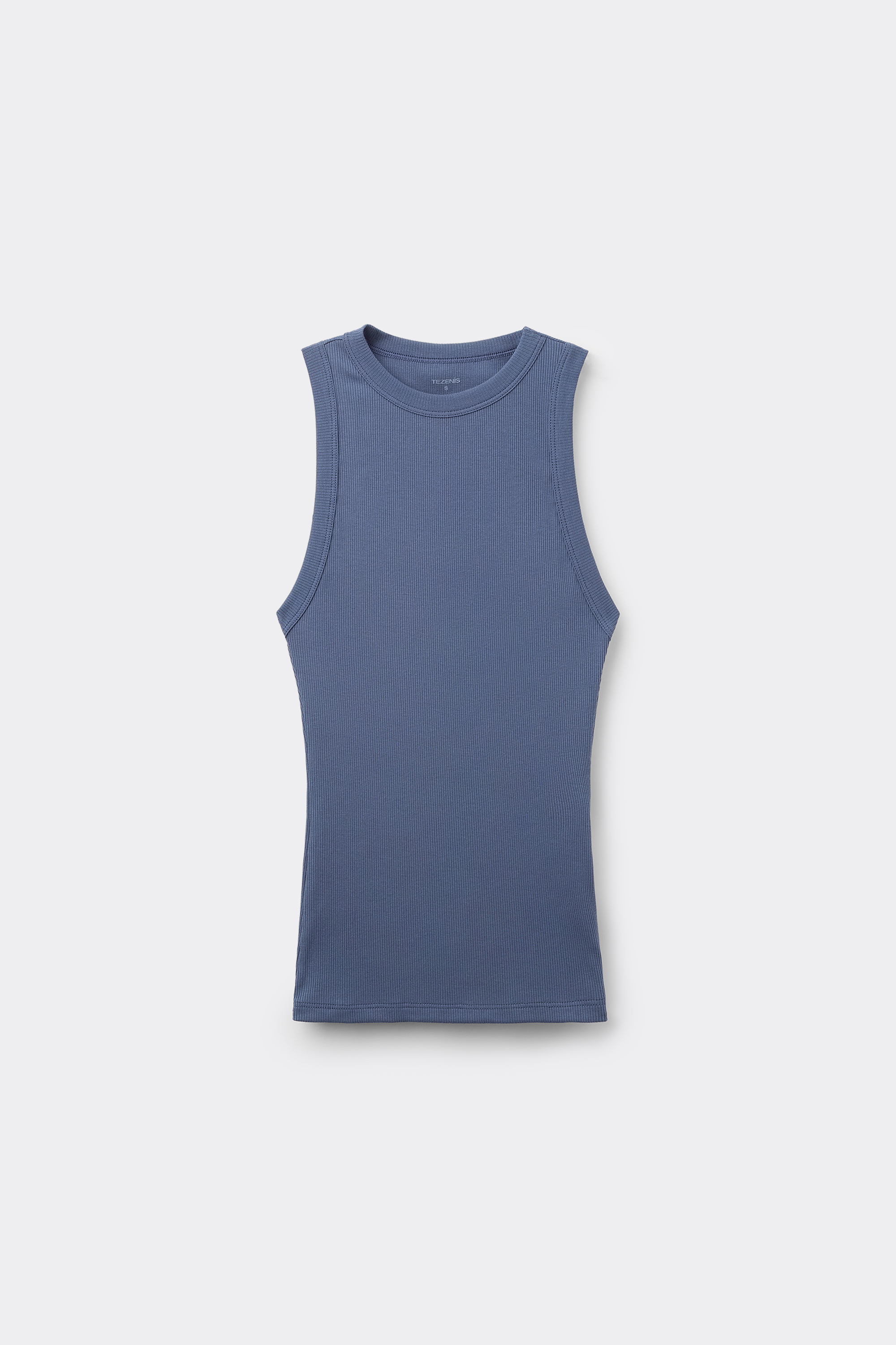 Ribbed Cotton Racerback Tank Top