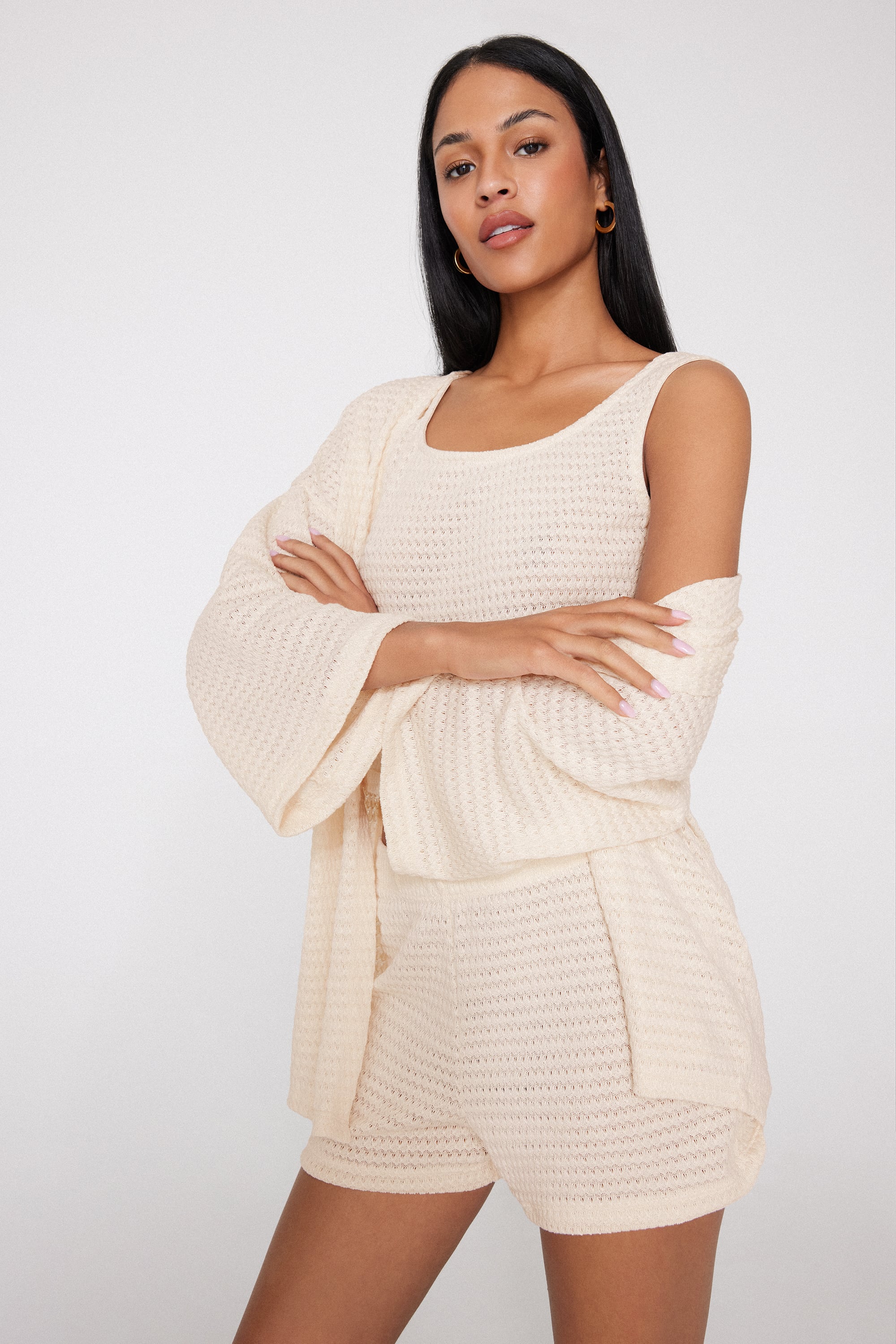 Quimono Cardigan Perfurado