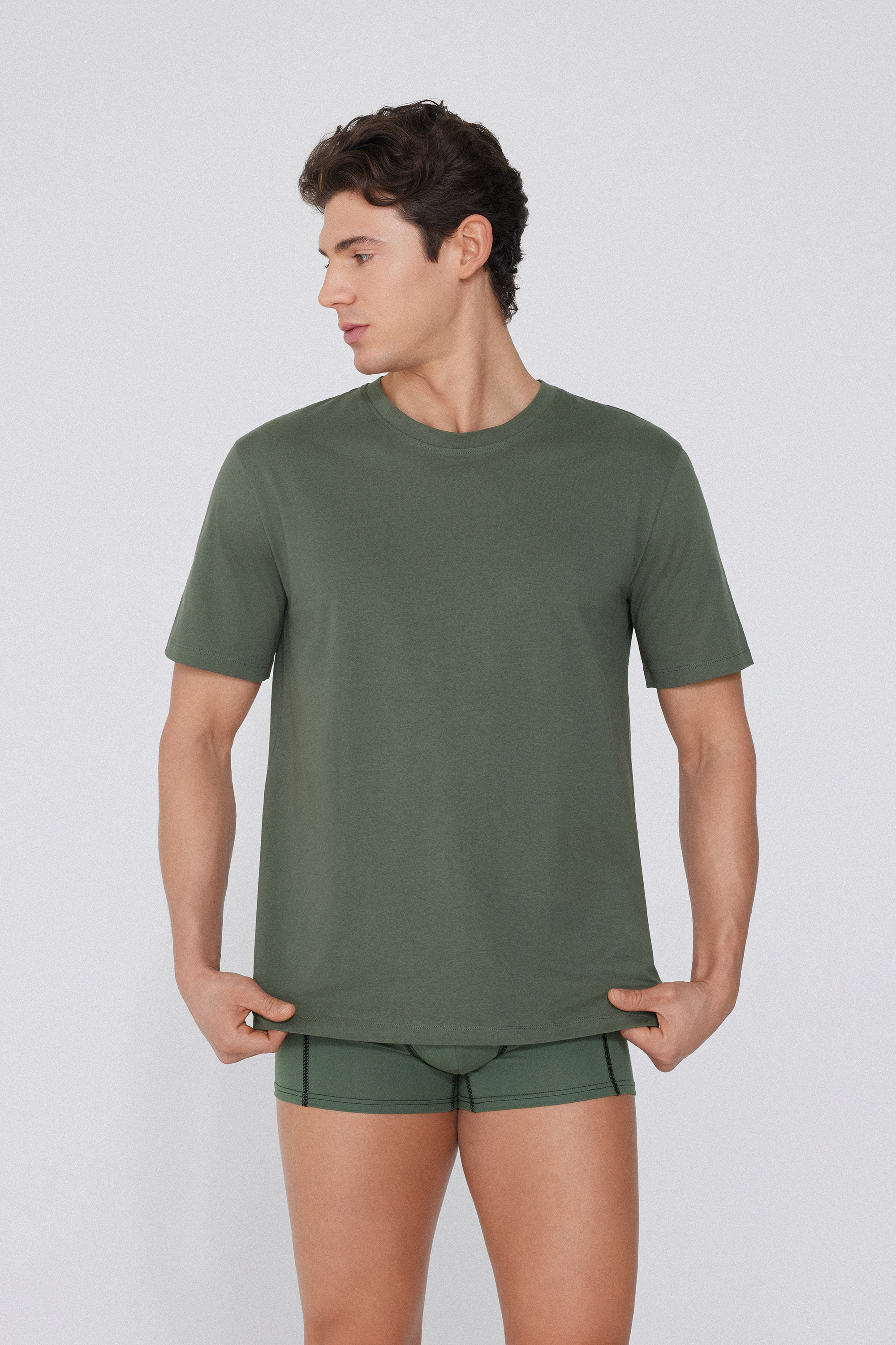 T-shirt Basic Uomo in Cotone