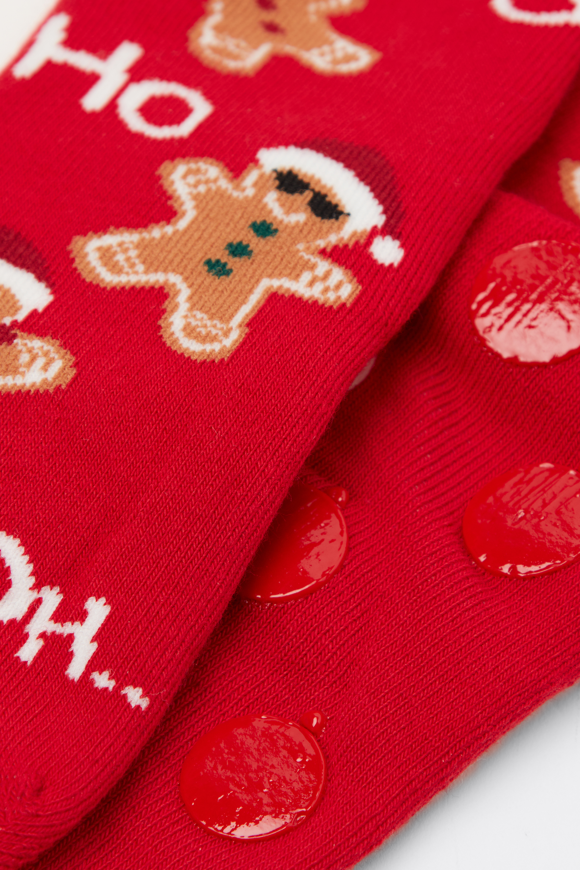 Kids&rsquo; Unisex Short Non-Slip Socks with Christmas Print