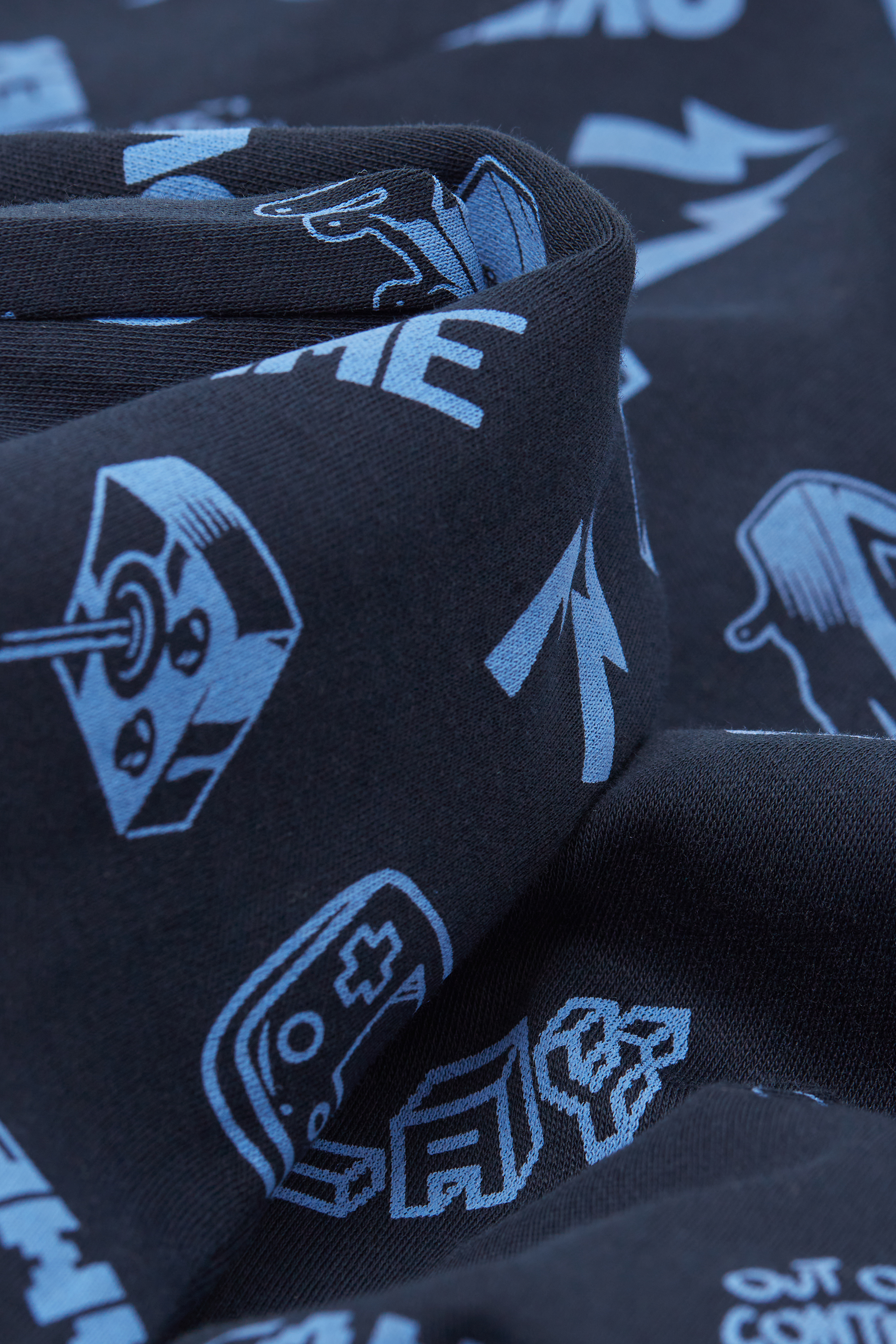 Pyjama Long Gar&ccedil;on Coton &Eacute;pais Imprim&eacute; Game