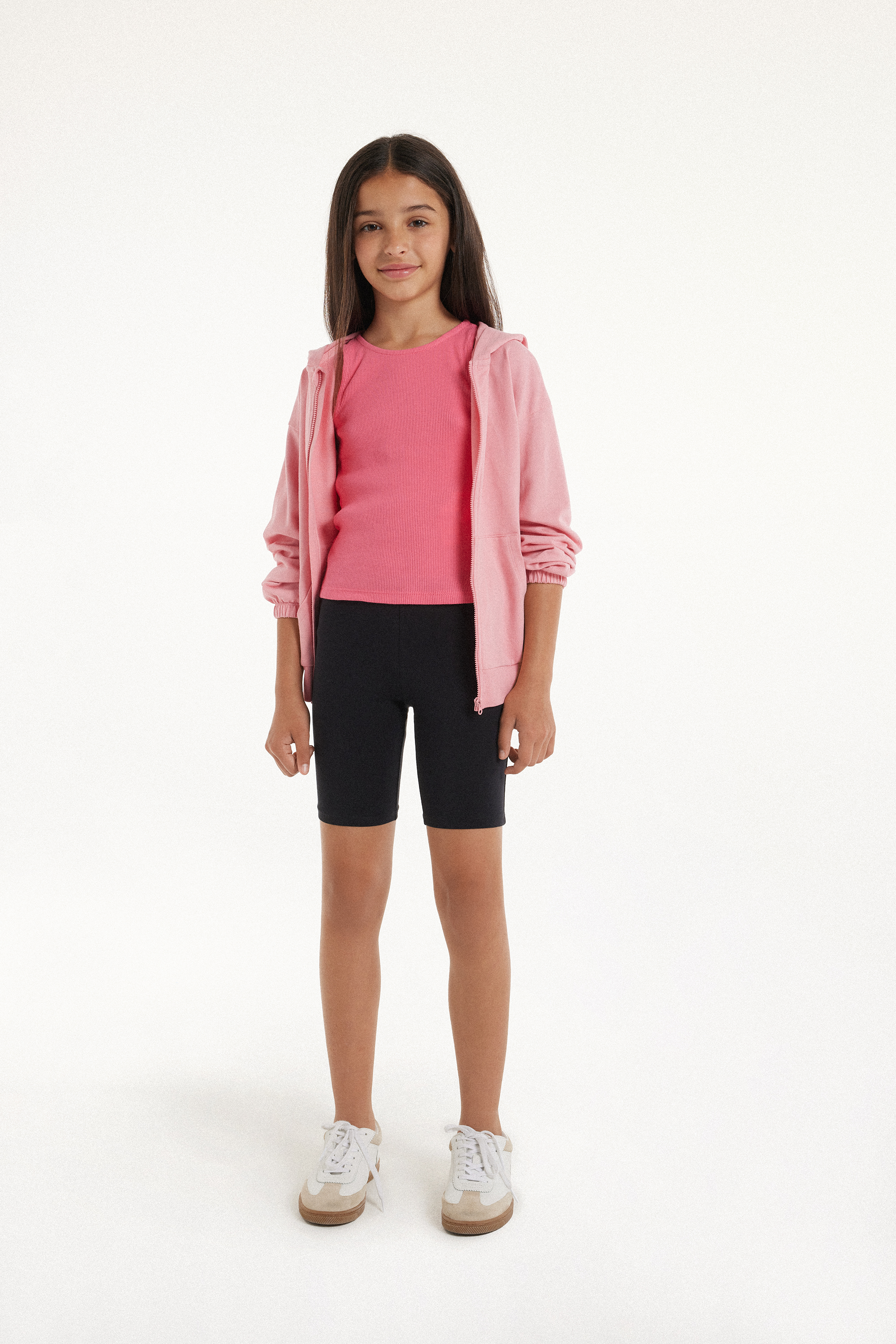Girls&rsquo; Plain Colour Cotton Cycling Shorts