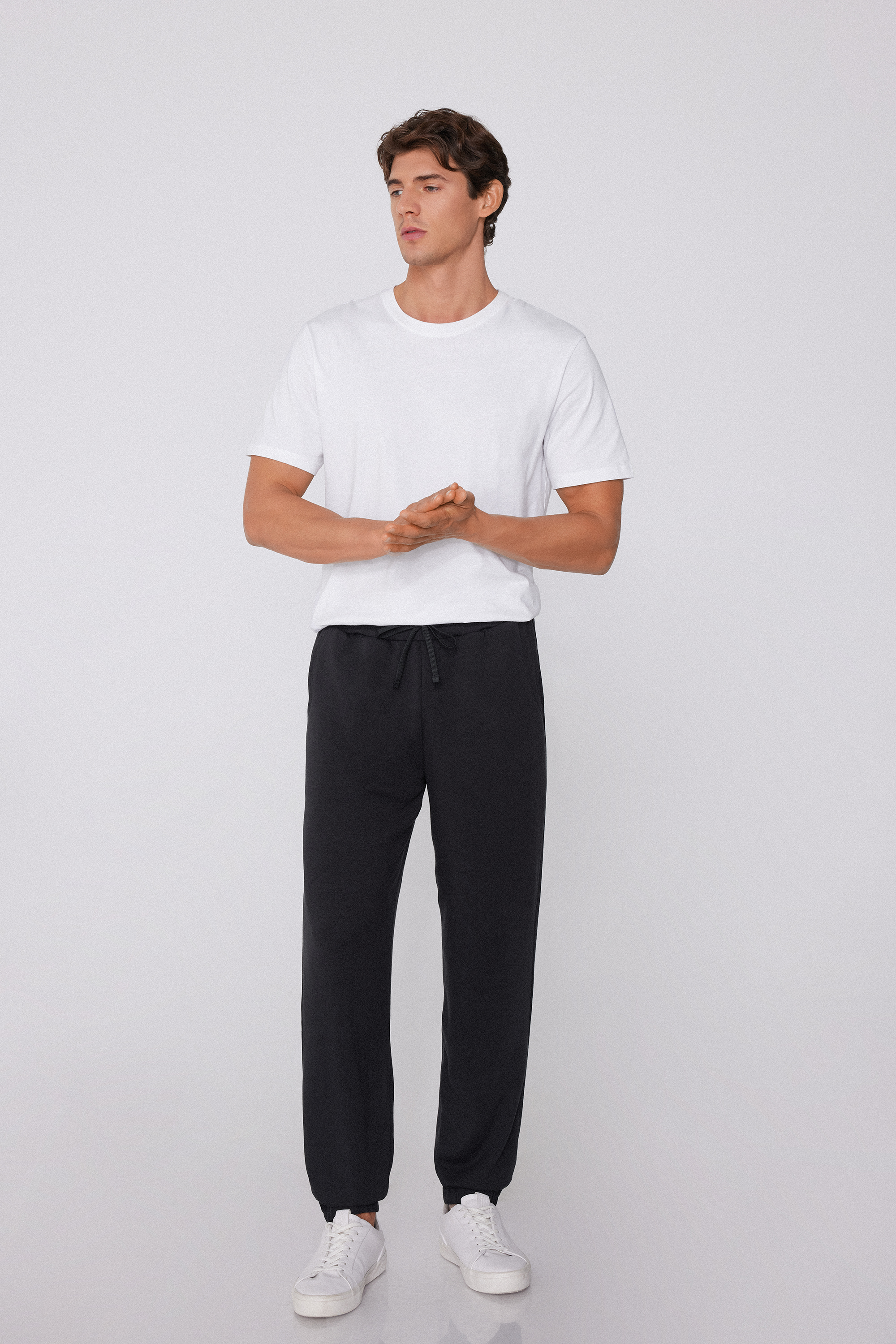 Pantaloni Lunghi in Felpa Double
