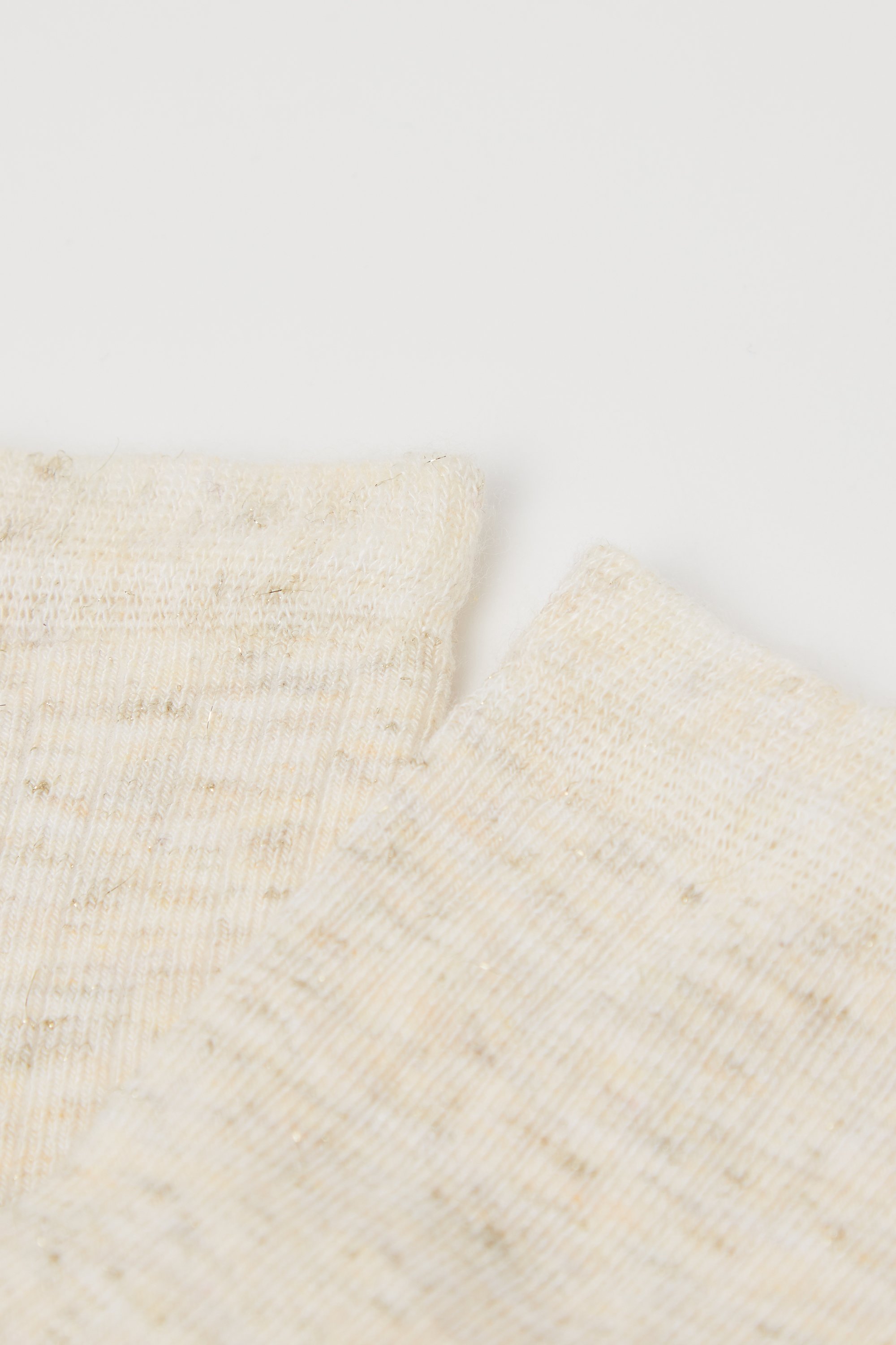 Girls&rsquo; Short Glitter Ribbed Viscose Socks