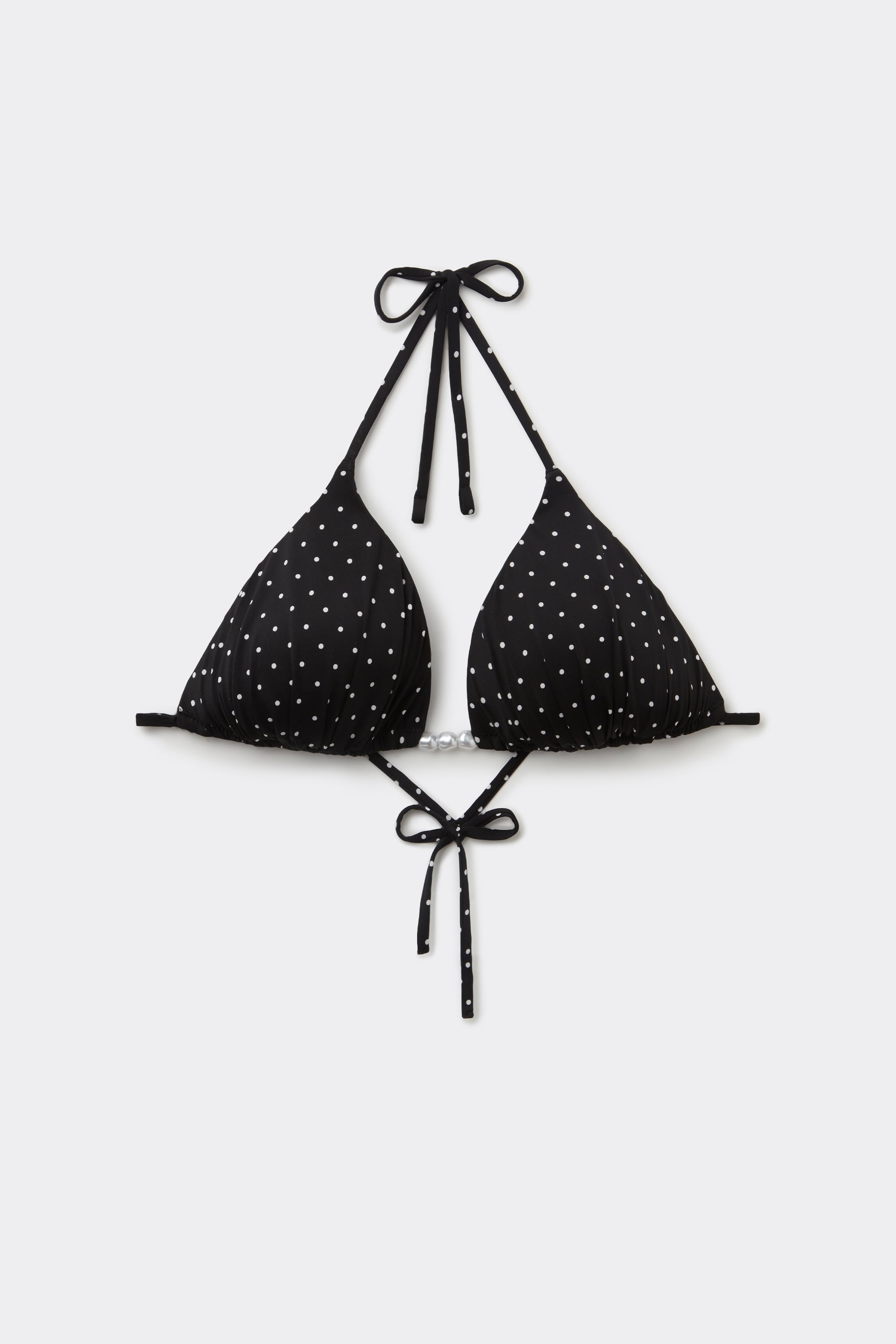 P&ouml;tty&ouml;s H&aacute;romsz&ouml;g Bikini Felső V&eacute;kony Szivacsos Kos&aacute;rral Gy&ouml;ngy&ouml;kkel