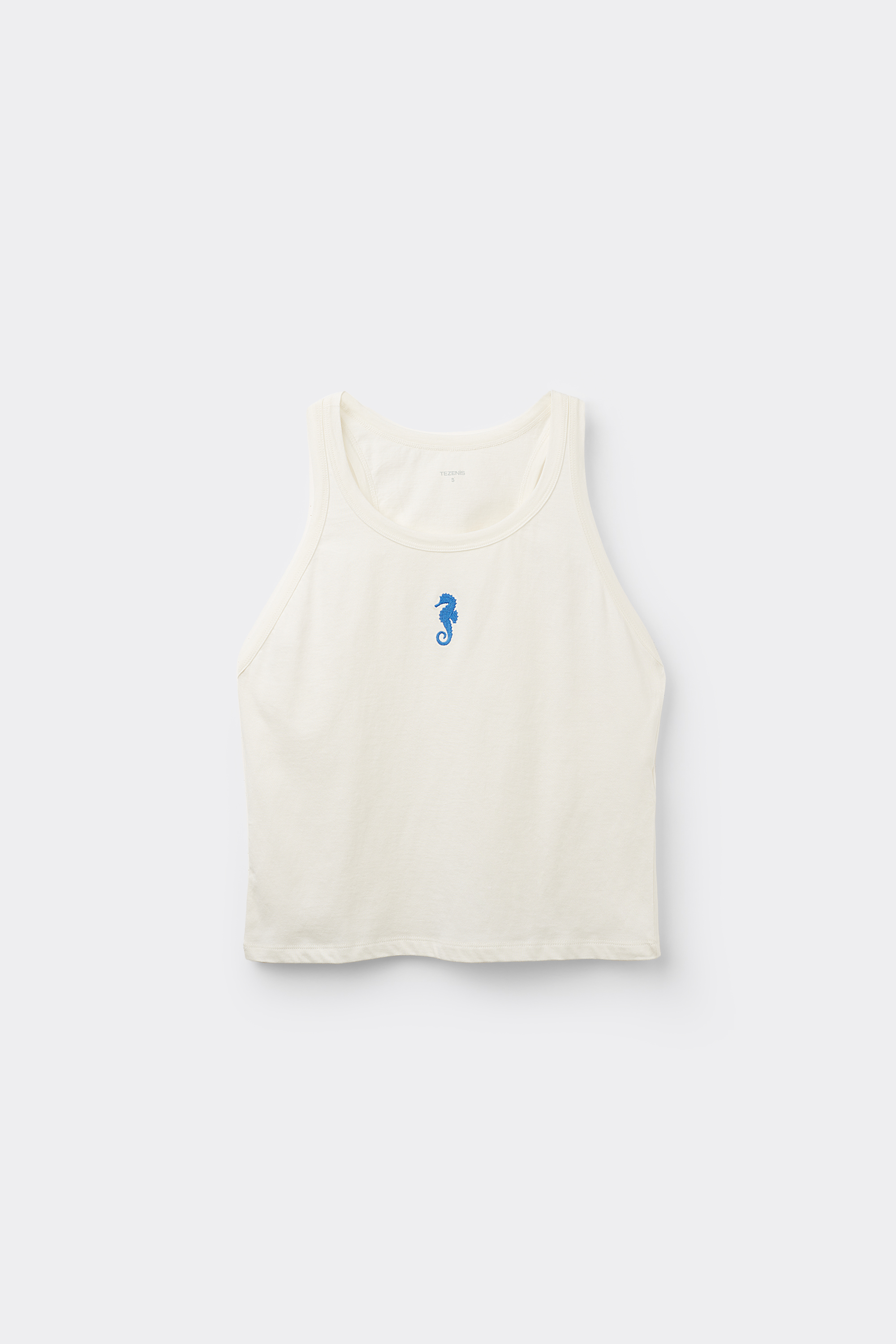 Embroidered Cotton Camisole with Wide Shoulder Straps