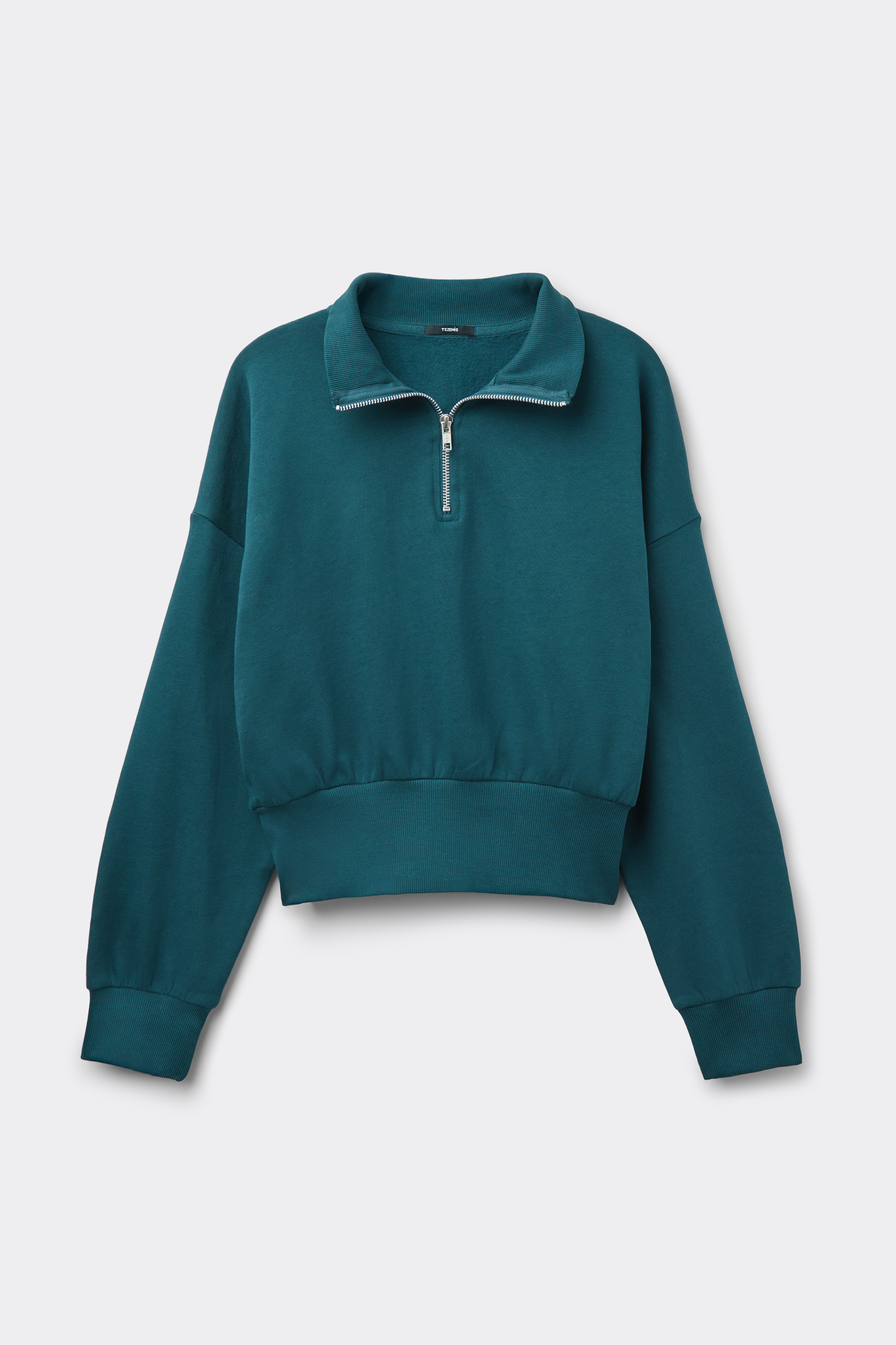 Cropped Zip-Up Sweatshirt