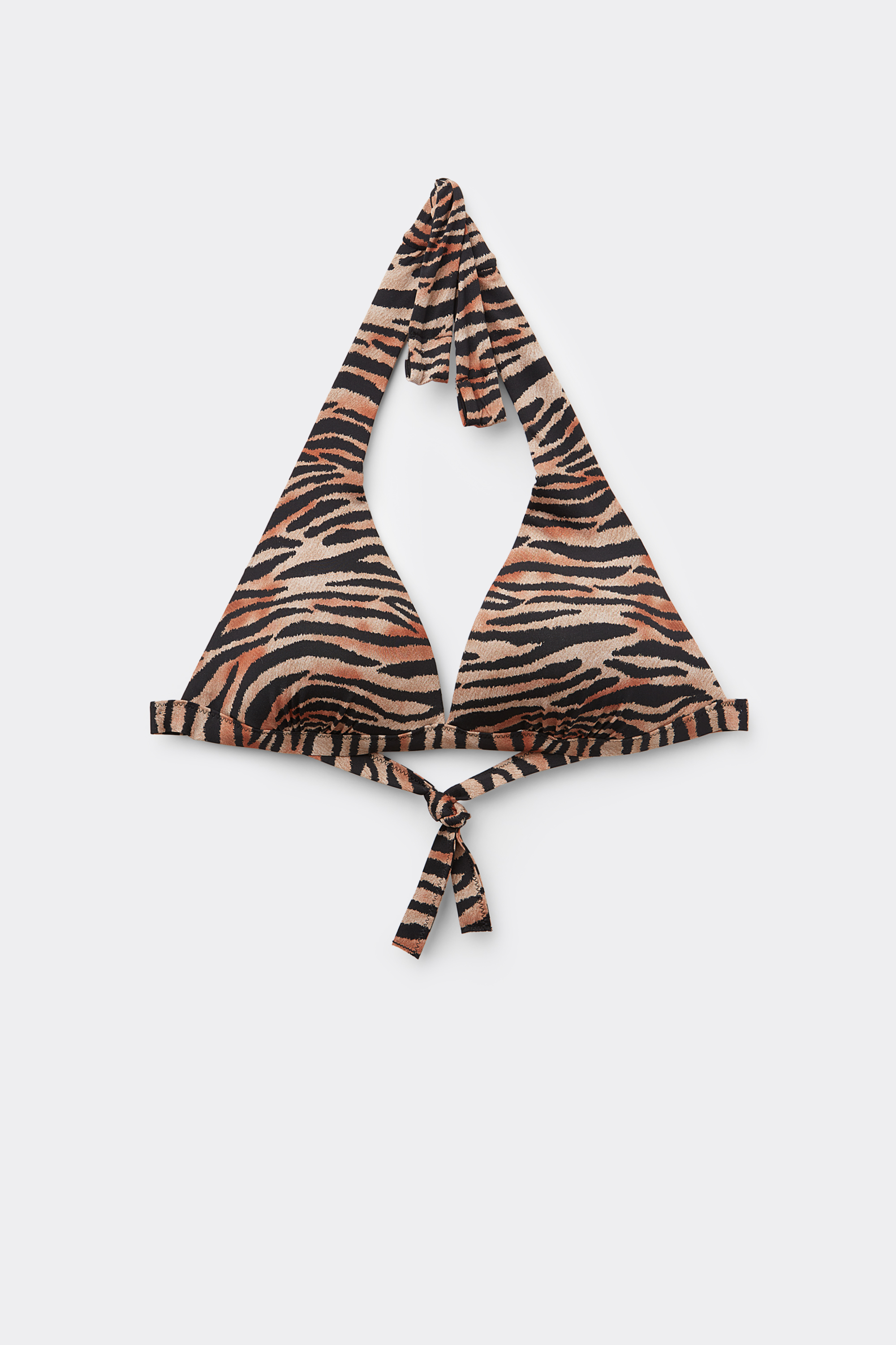 Tiger Savana Triangle Bikini Top with Wide Shoulder Straps