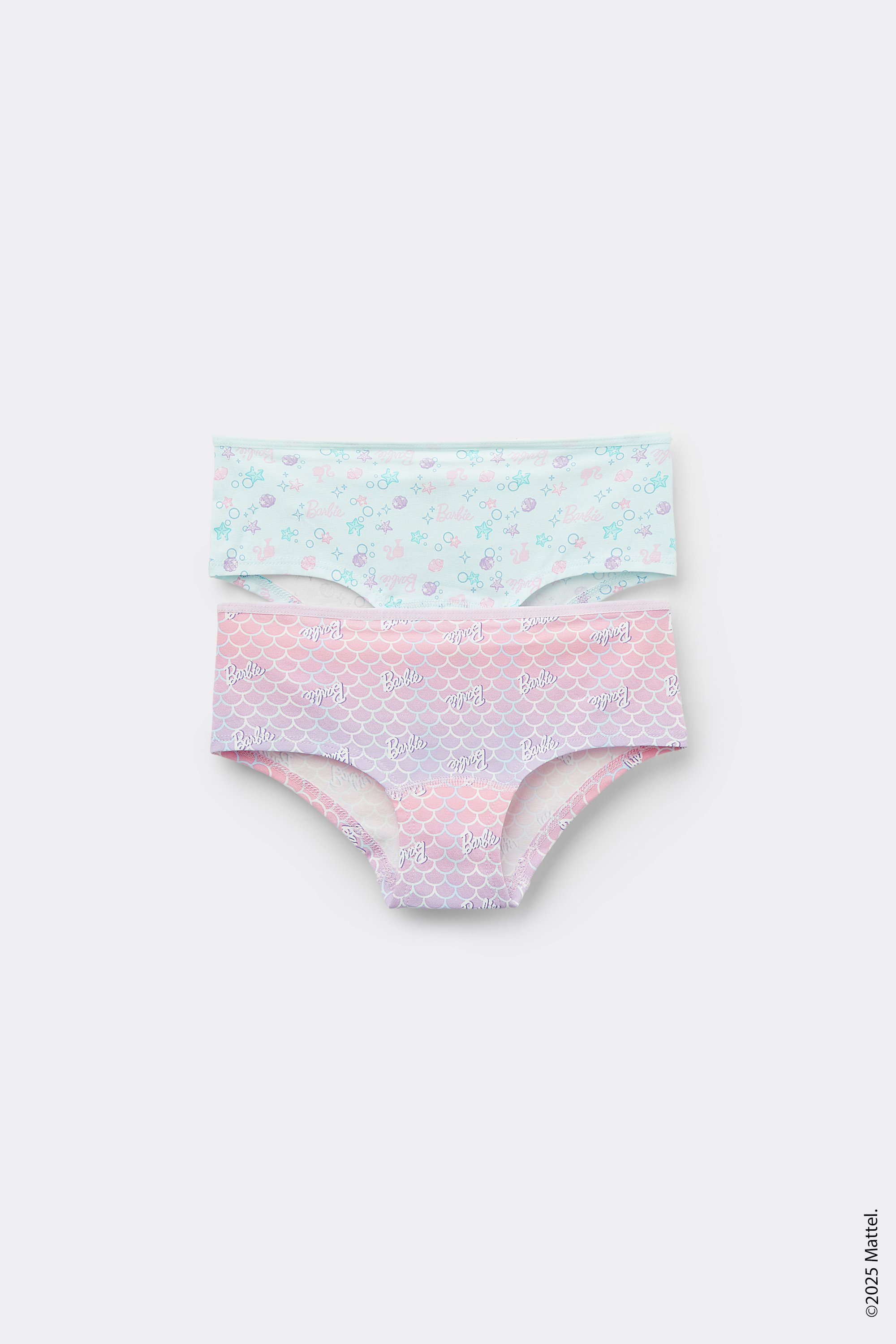 2 Pairs of Girls&rsquo; Cotton Barbie Shorts