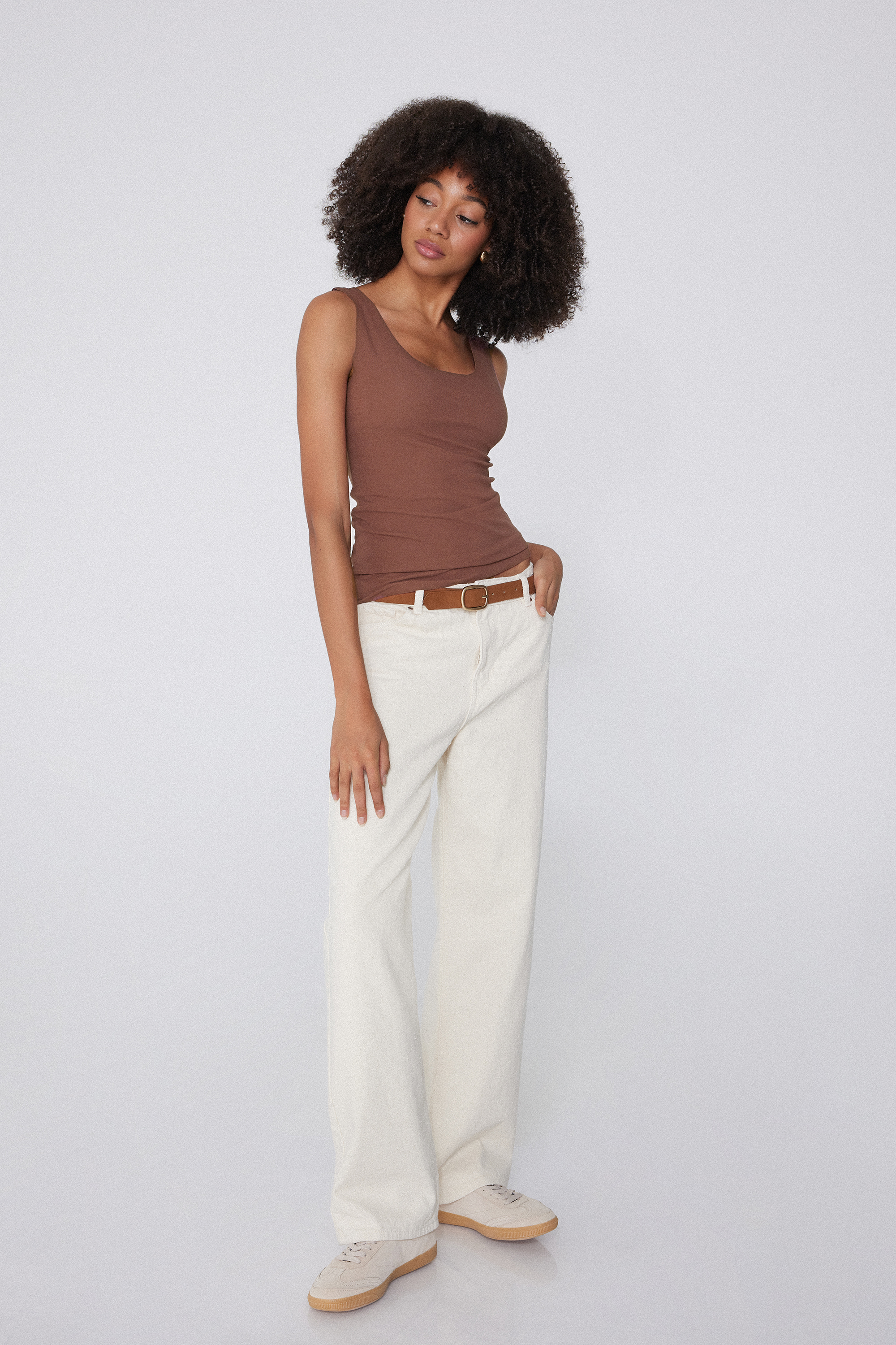 Laser-Cut Organic Cotton Camisole