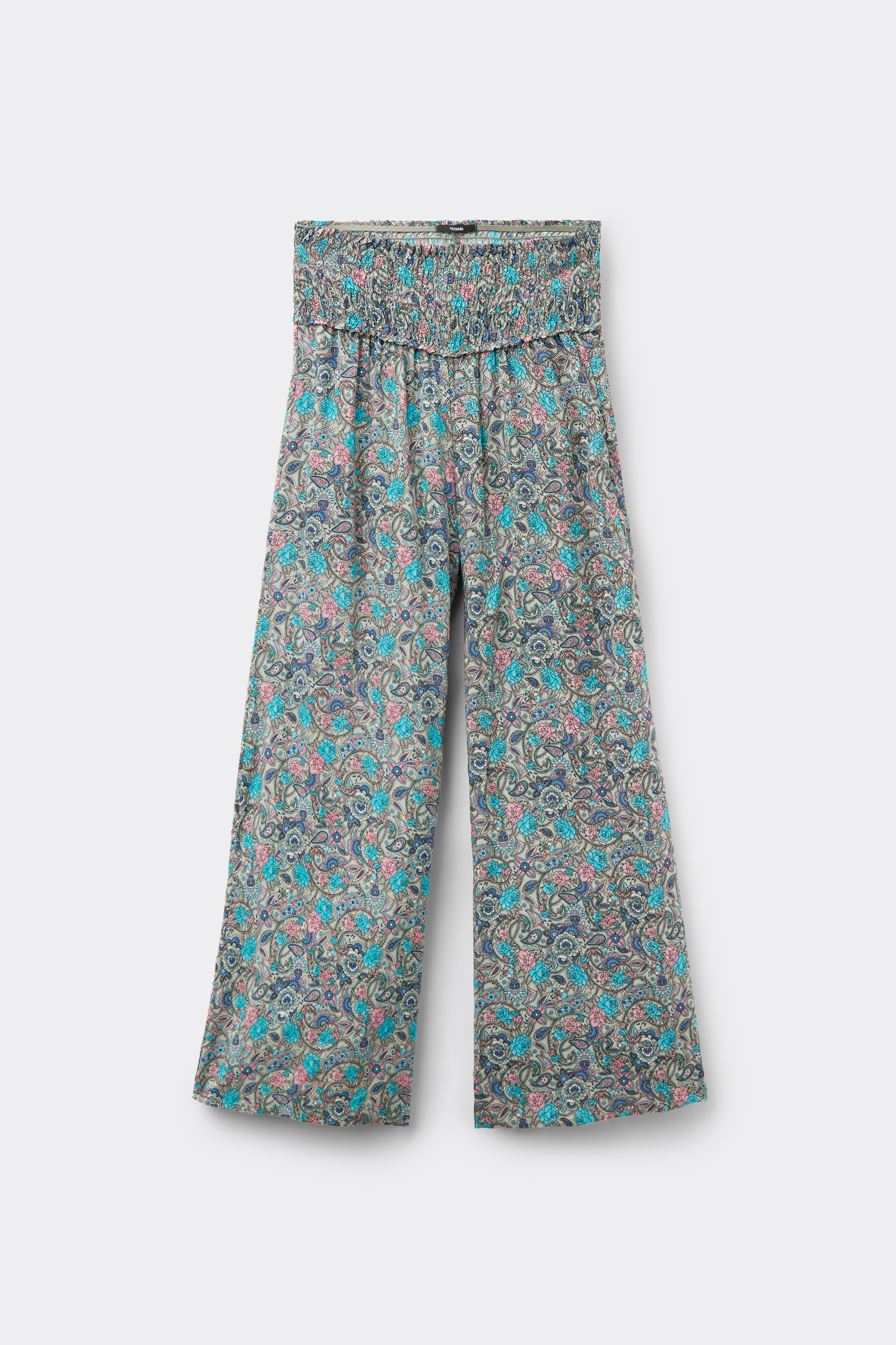 Pł&oacute;cienne Spodnie Japońskie z&nbsp;Marszczeniem