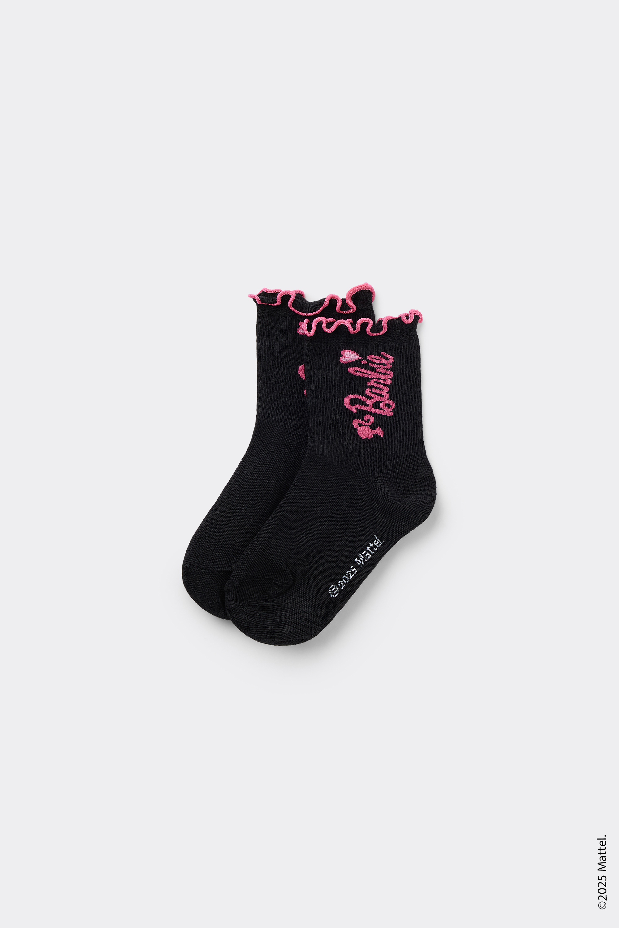 Girls&rsquo; Barbie Short Socks with Rolled Hem