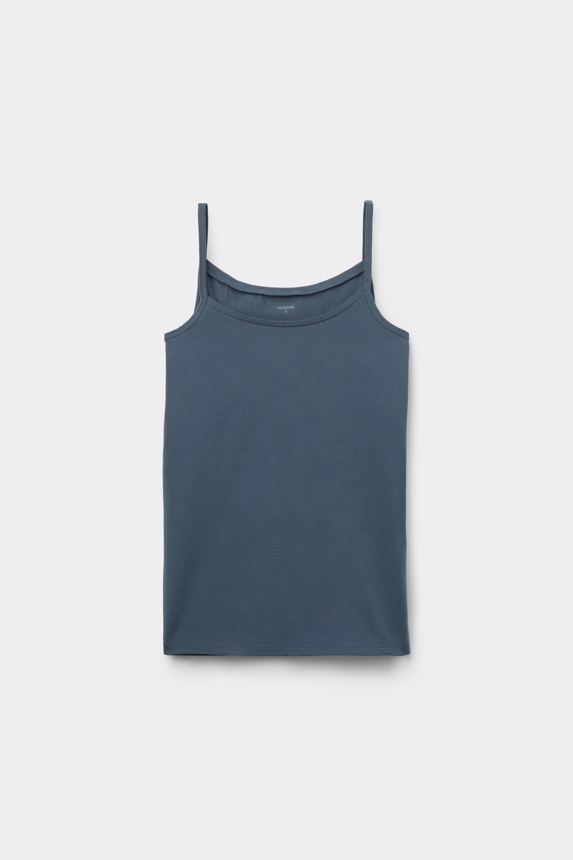 Organic Stretch Cotton Camisole with Round Neck