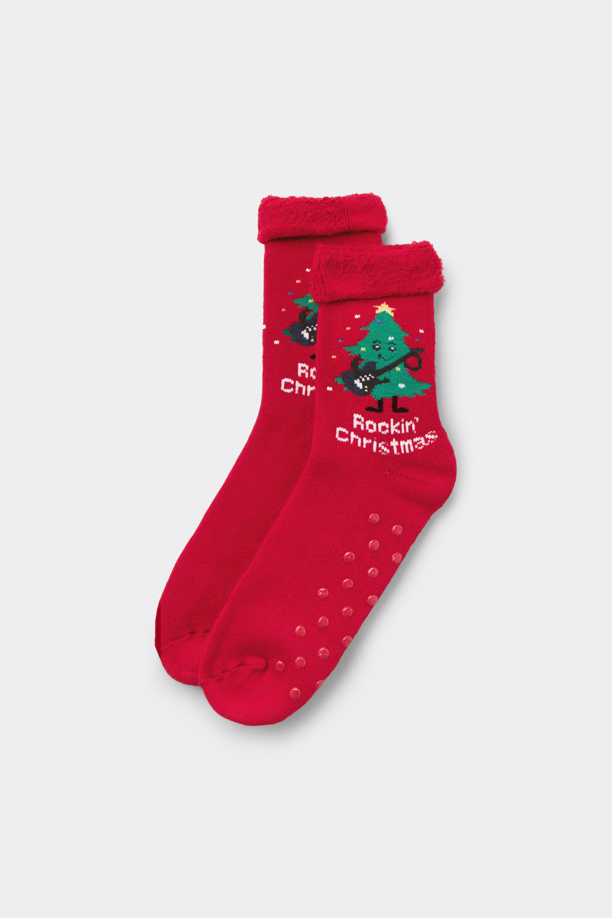 Meleg Cs&uacute;sz&aacute;sg&aacute;tl&oacute;s Kar&aacute;csonyi Mint&aacute;s Női Zokni