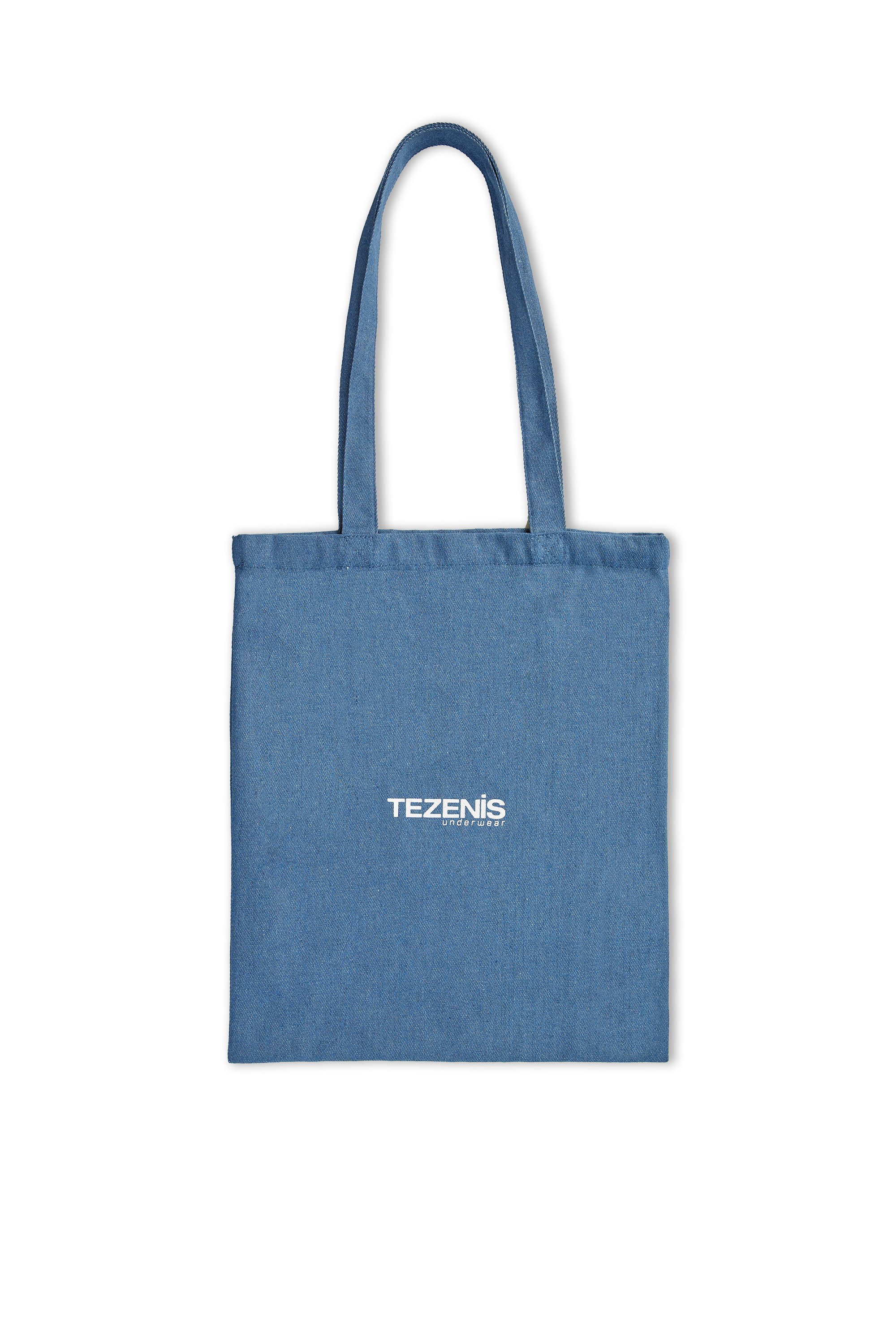 Borsa in Tela Cotone Denim Logo Tezenis