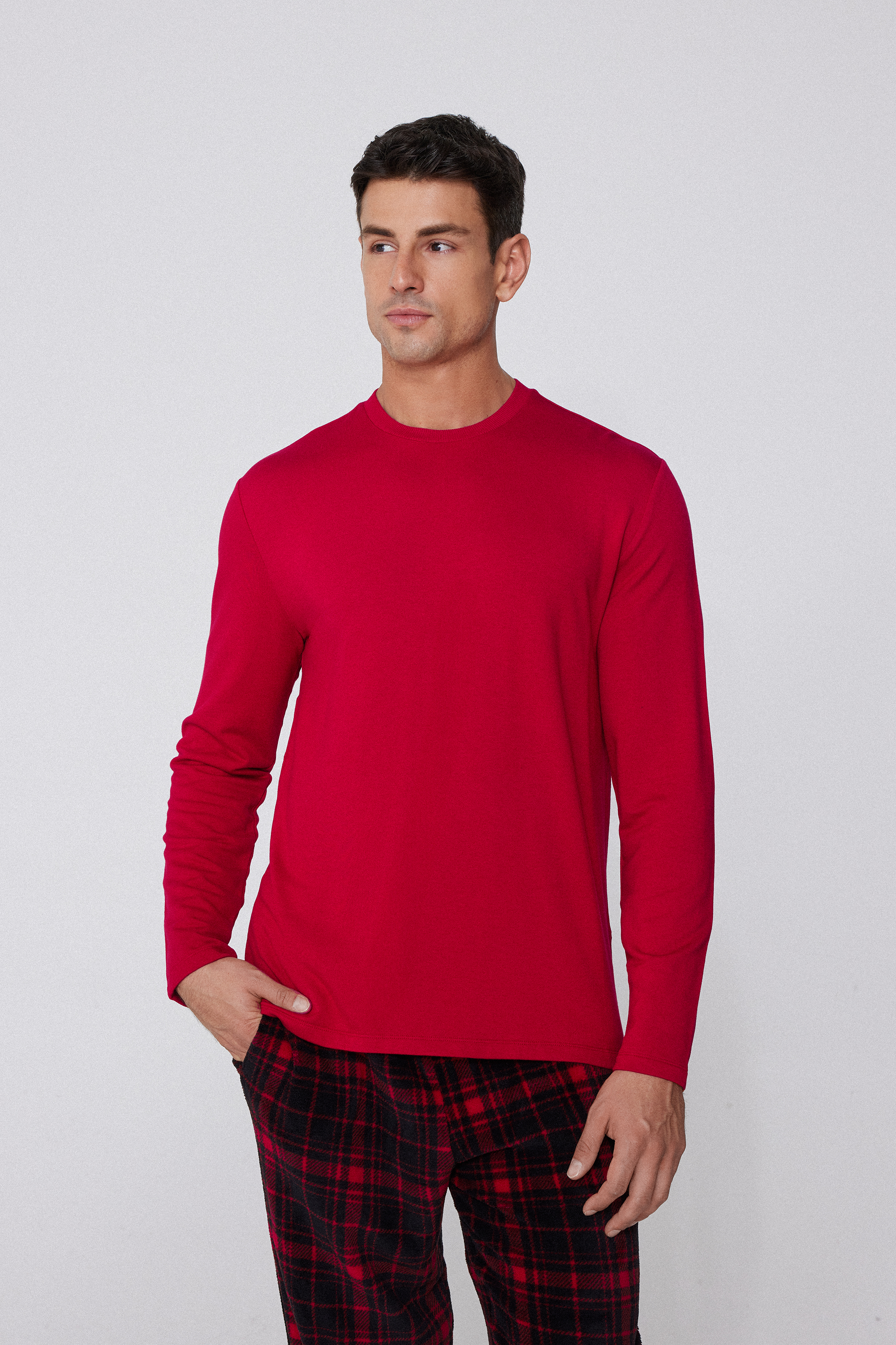 Long Sleeve Fleece Finish Viscose Sweater