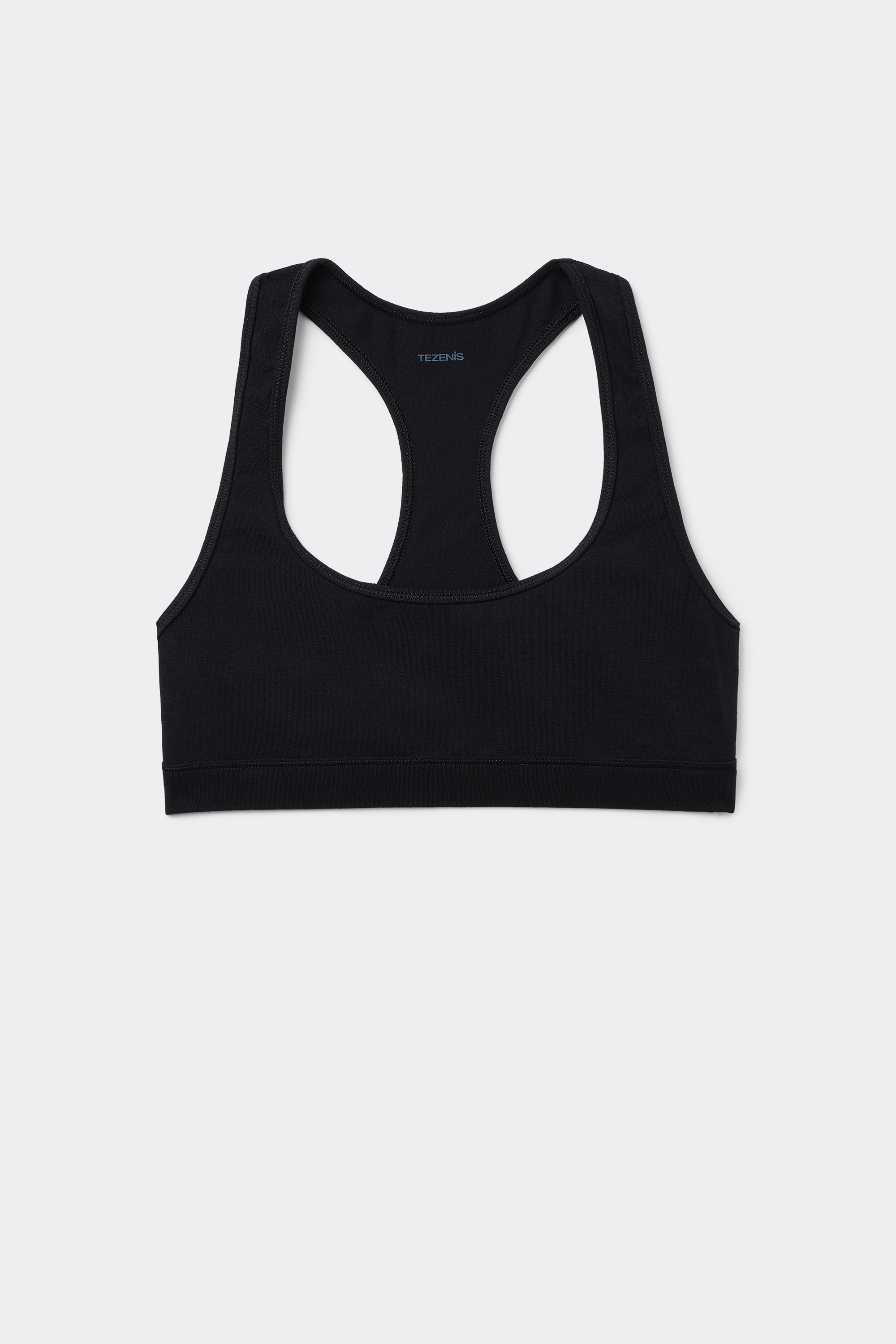 Stretch Cotton Halter Bra Top