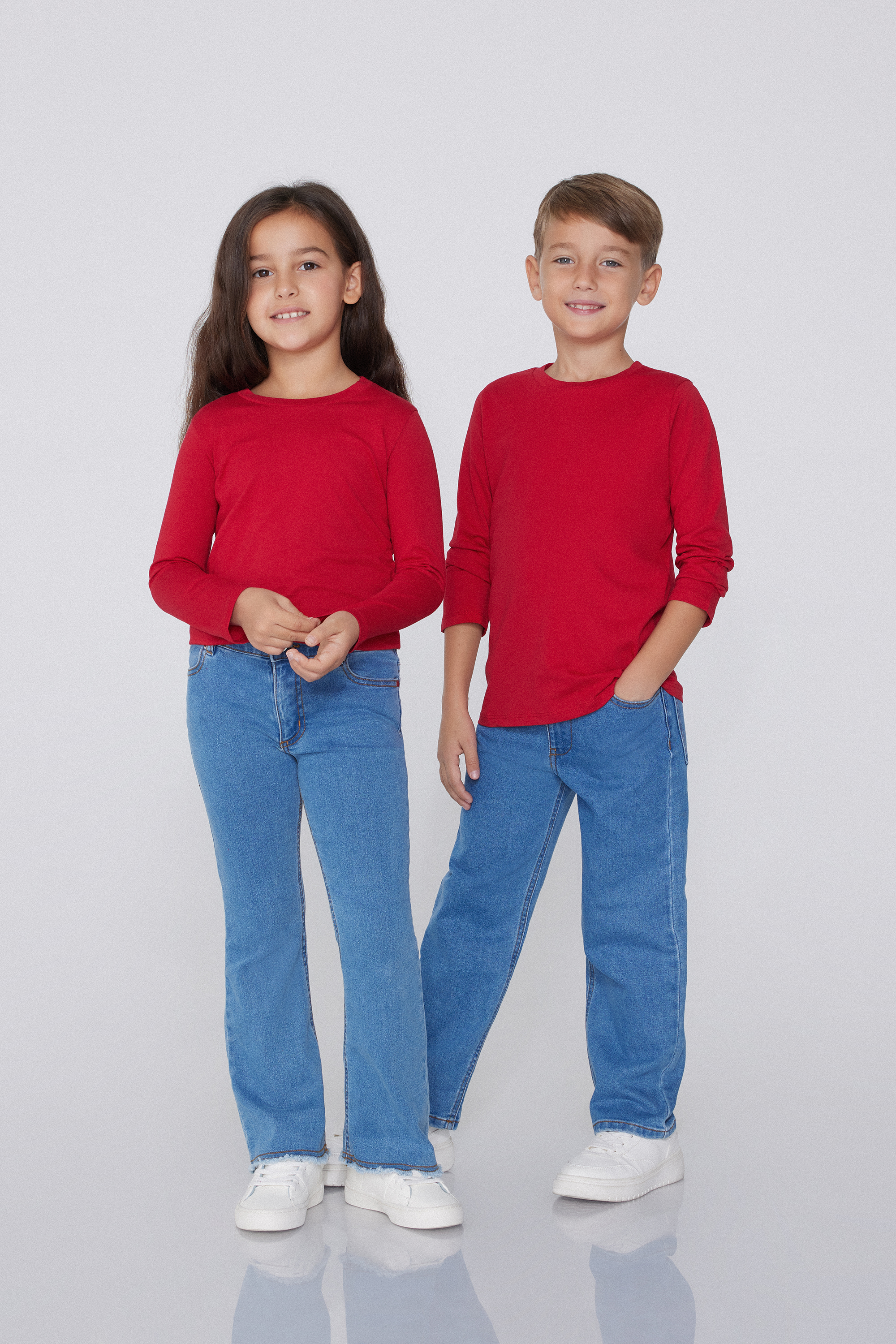 Unisex Kids&rsquo; Basic Long-Sleeved Cotton Top