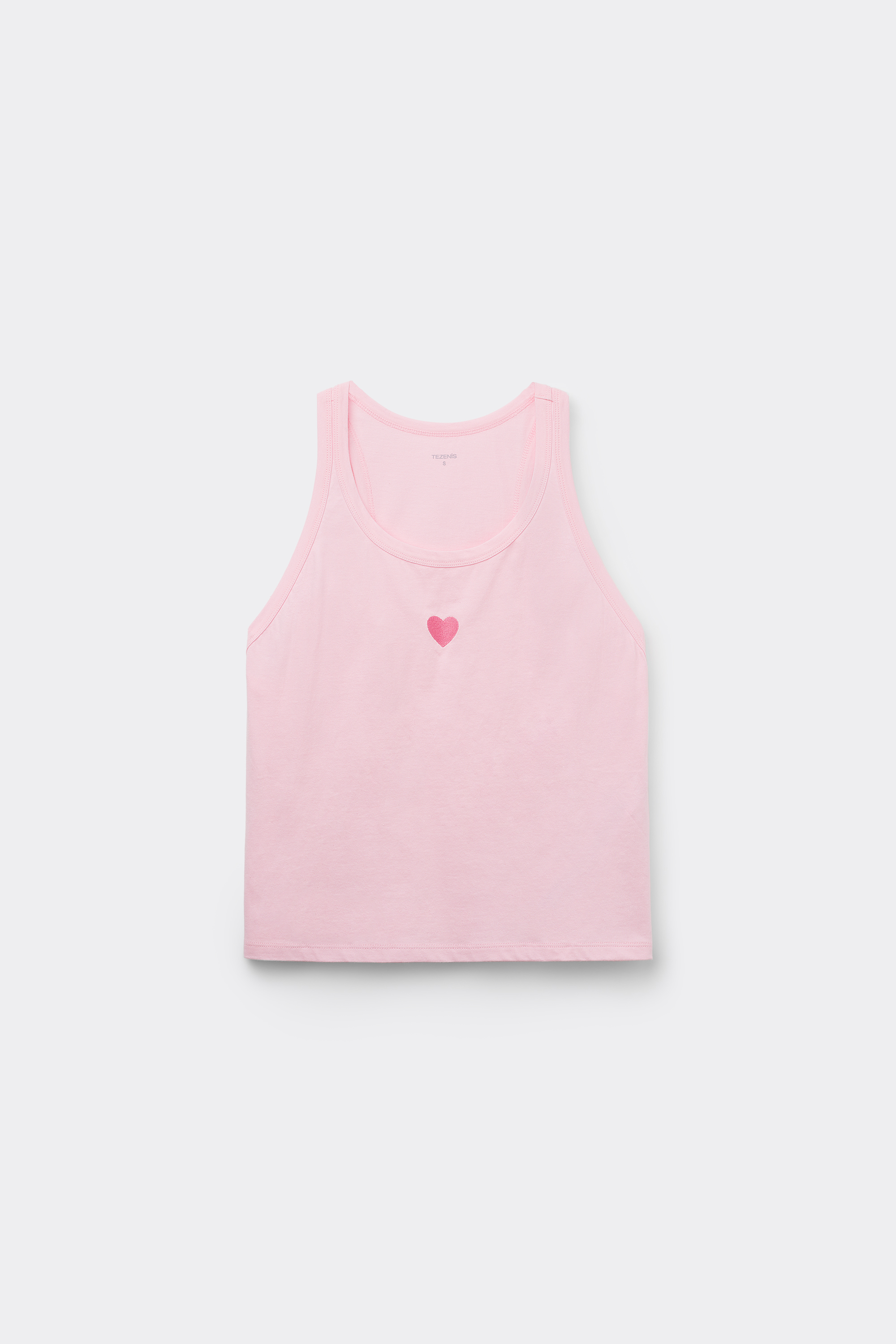 Embroidered Cotton Camisole with Wide Shoulder Straps