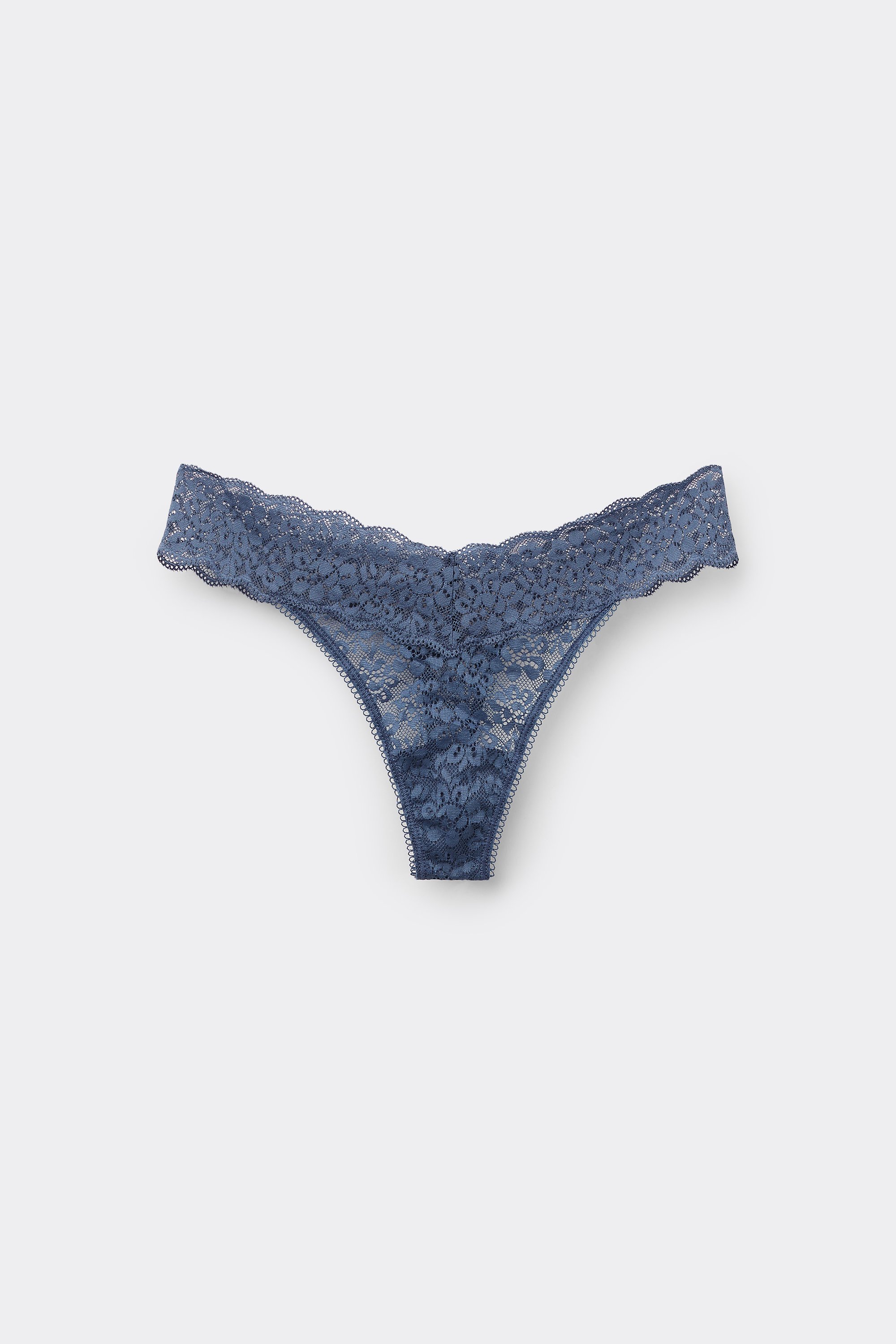 High-Leg Recycled Lace G-String
