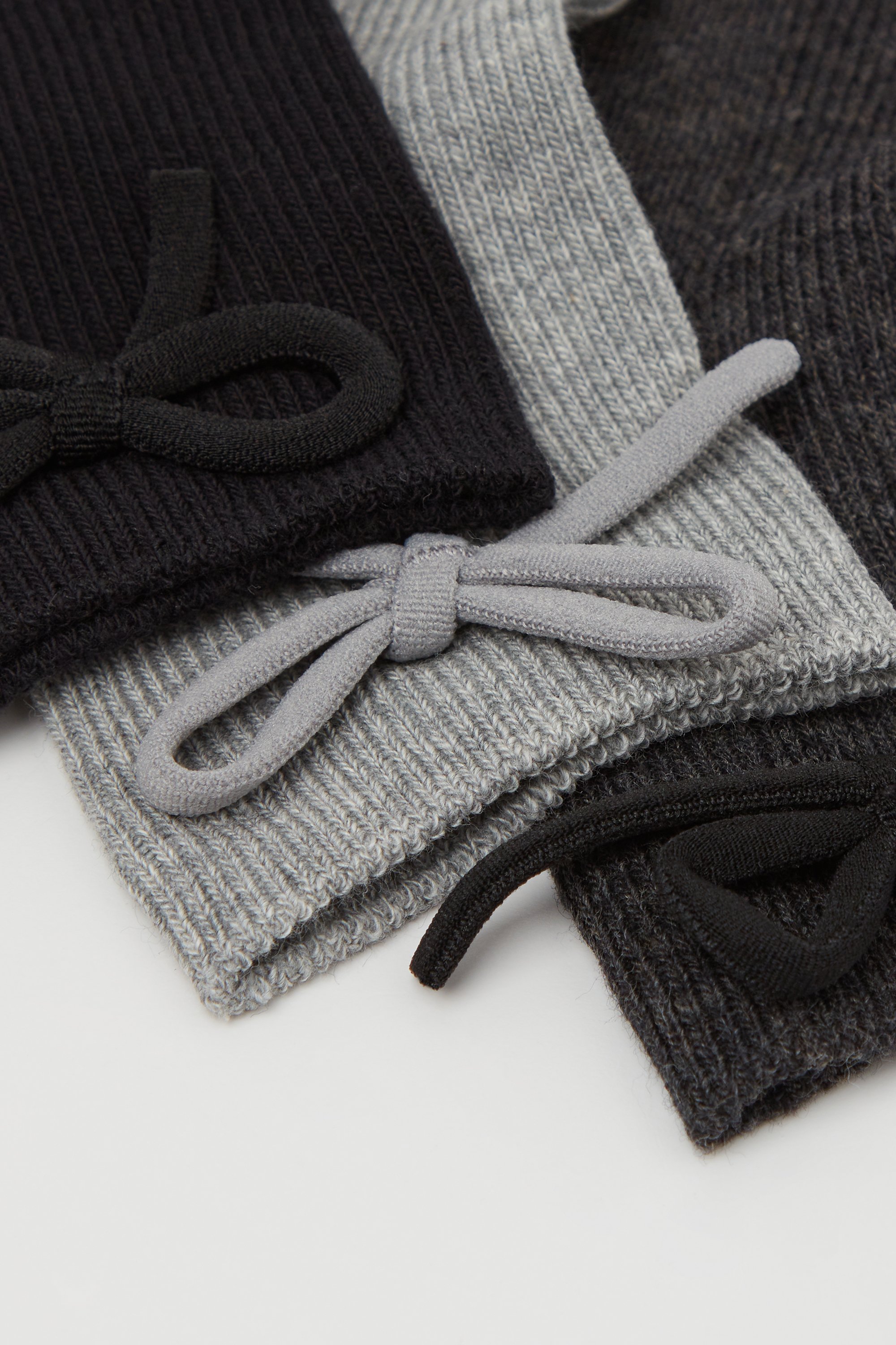 Three Pairs of Girls' Short Patterned Cotton Socks