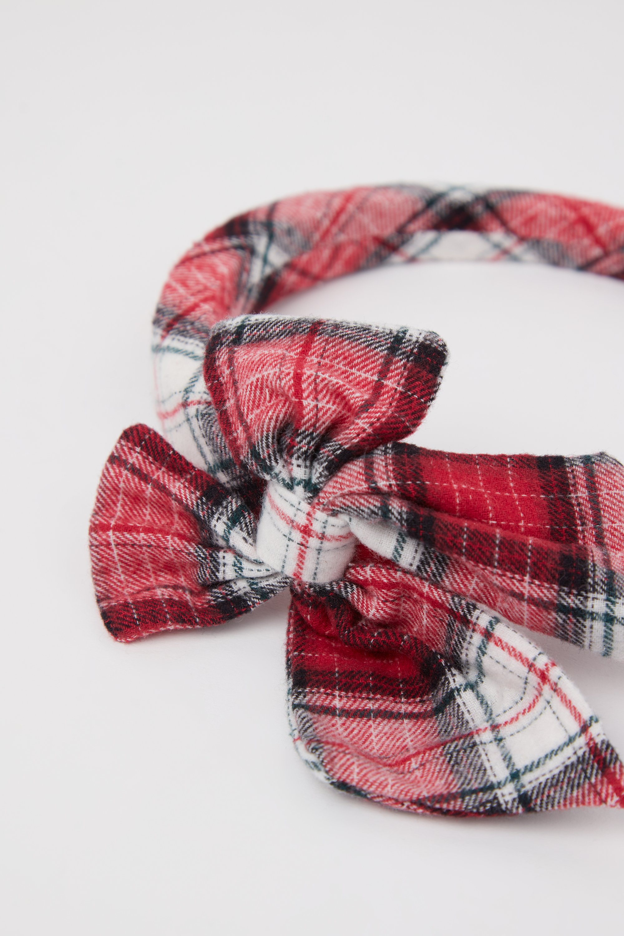 Tartan-Haarreif f&uuml;r M&auml;dchen mit Maxischleife aus Flanell